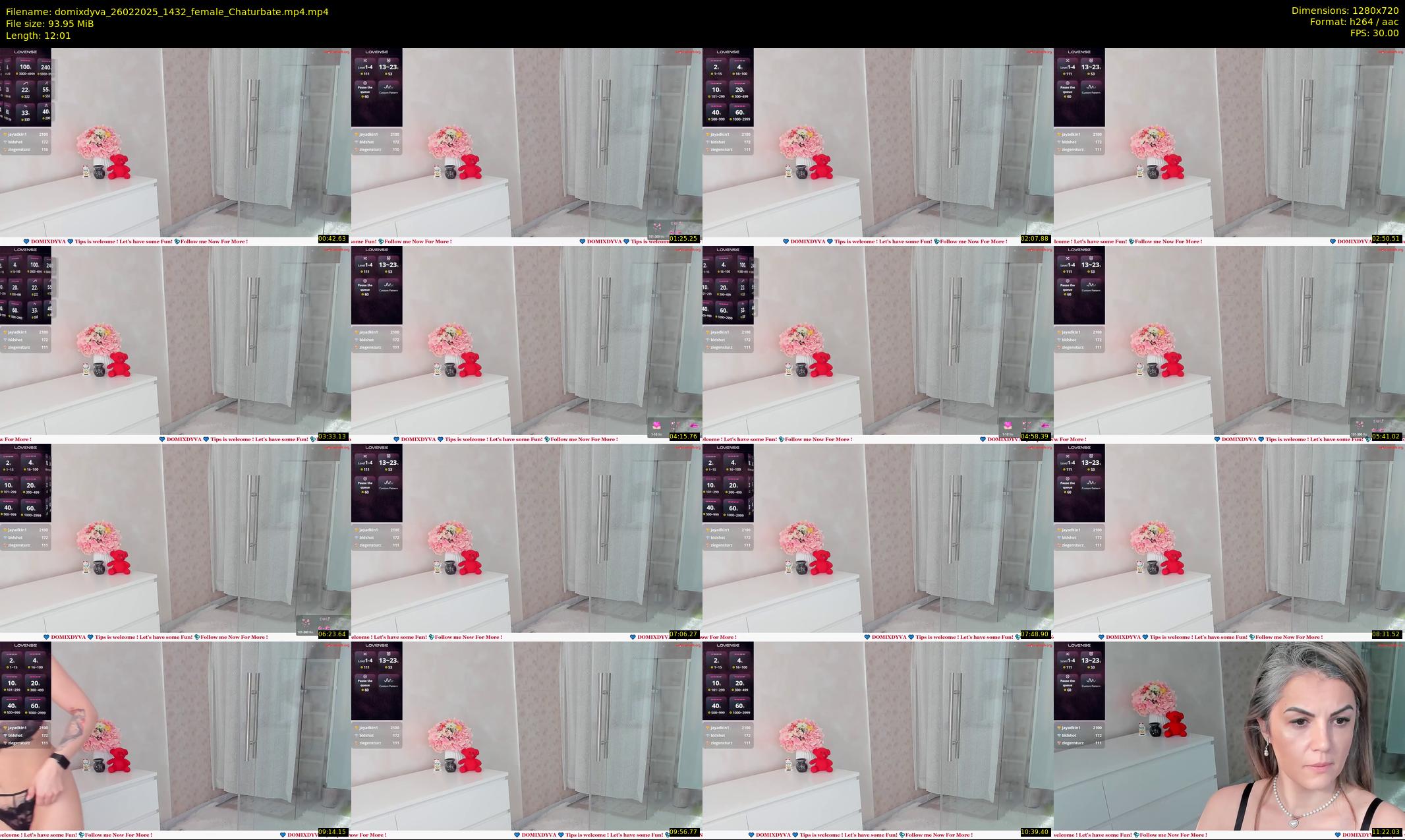 domixdyva — 13 minute Chaturbate female cam show recording, 720p, Feb 26, 2025