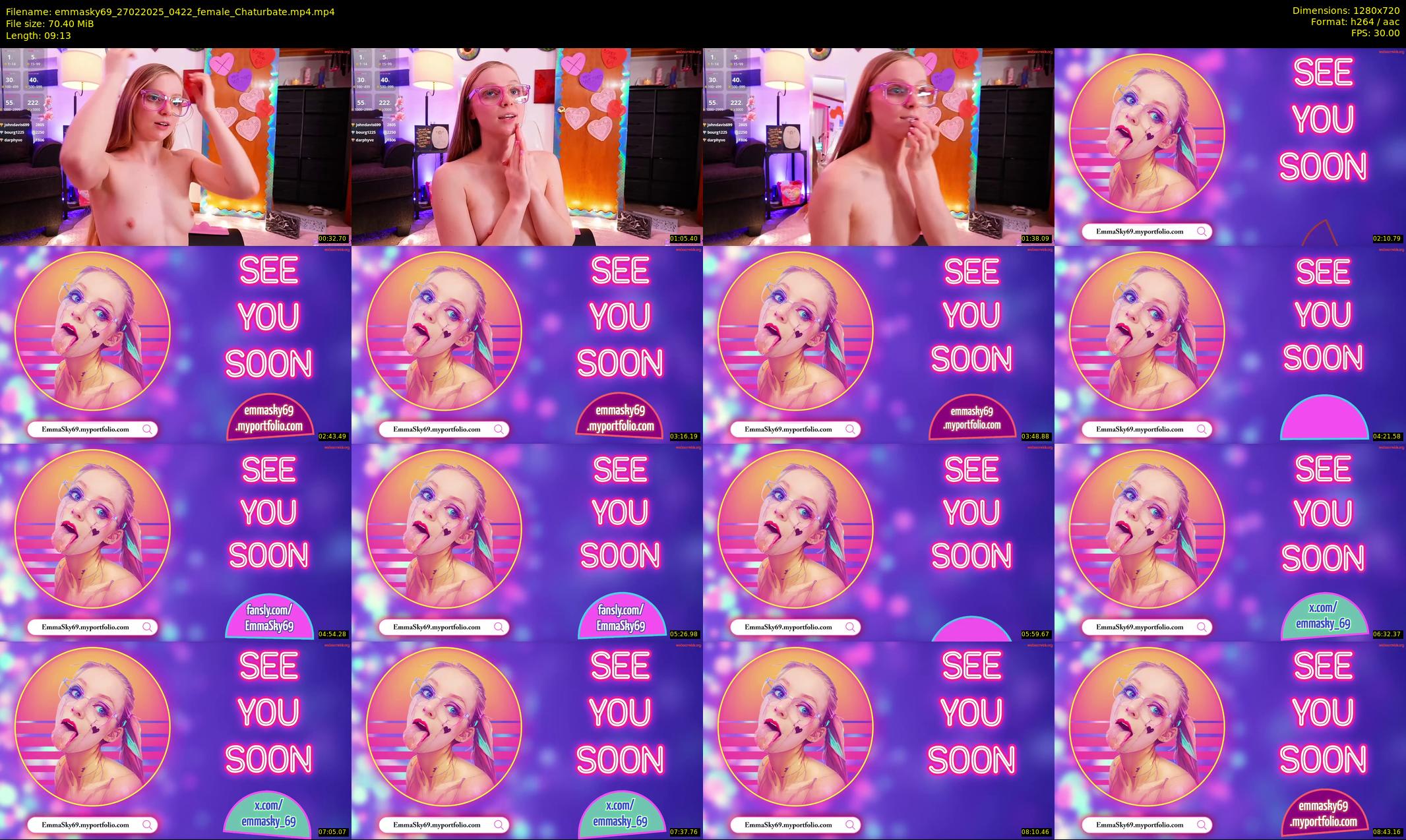 emmasky69 — 10 minute Chaturbate female cam show recording, 720p, Feb 27, 2025