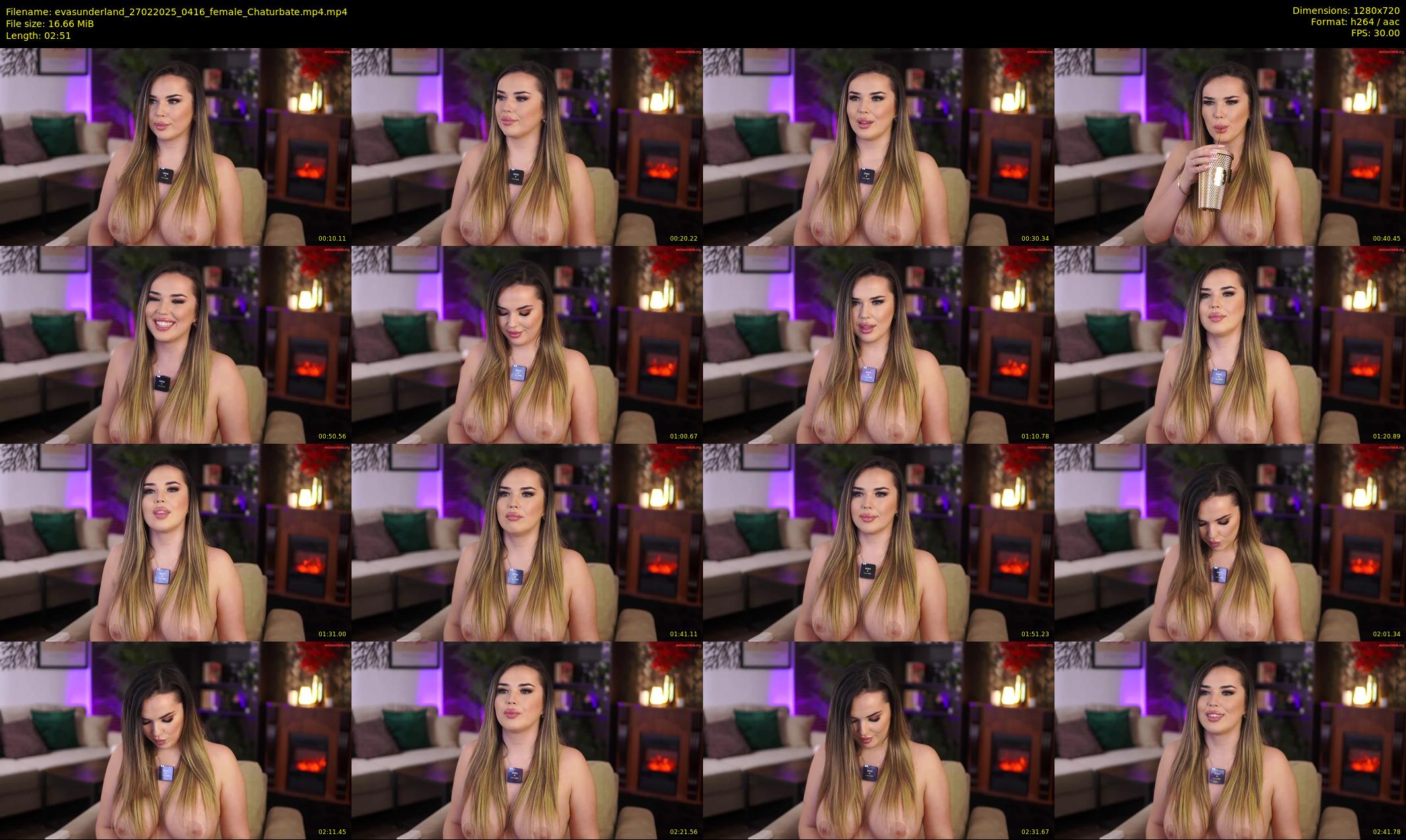 evasunderland — 3 minute Chaturbate female cam show recording, 720p, Feb 27, 2025