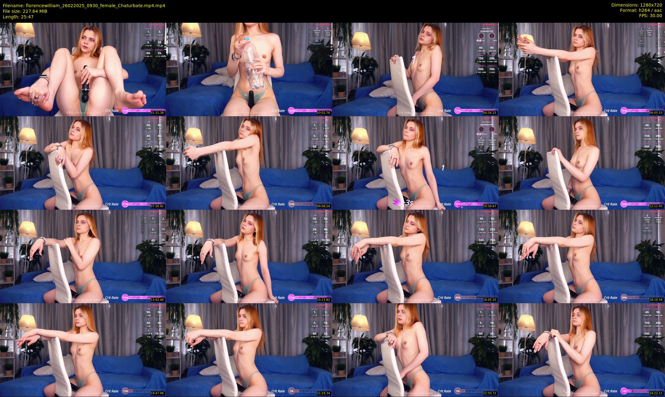 florencewilliam — 26 minute Chaturbate female cam show recording, 720p, Feb 26, 2025