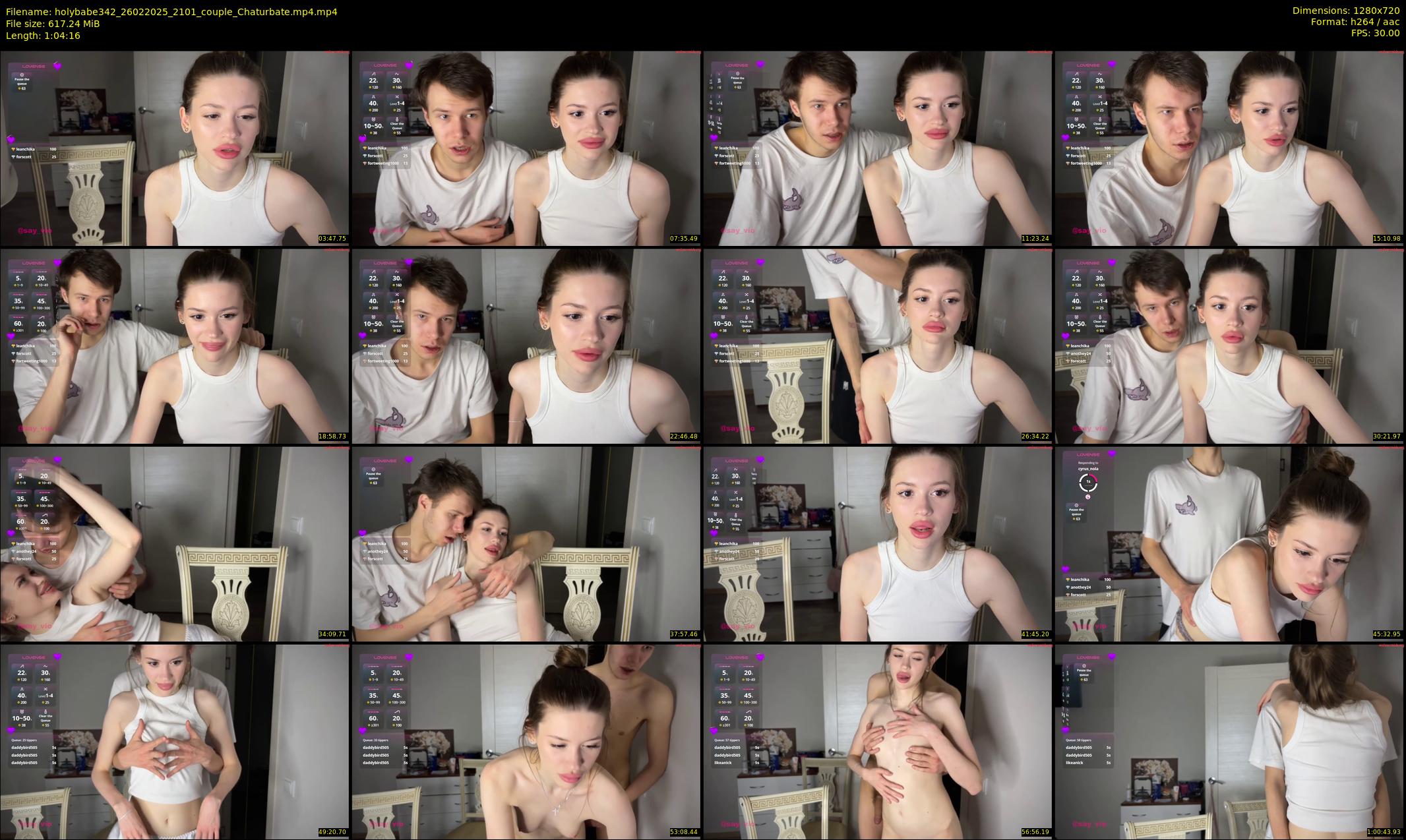 holybabe342 — 65 minute Chaturbate couple cam show recording, 720p, Feb 26, 2025