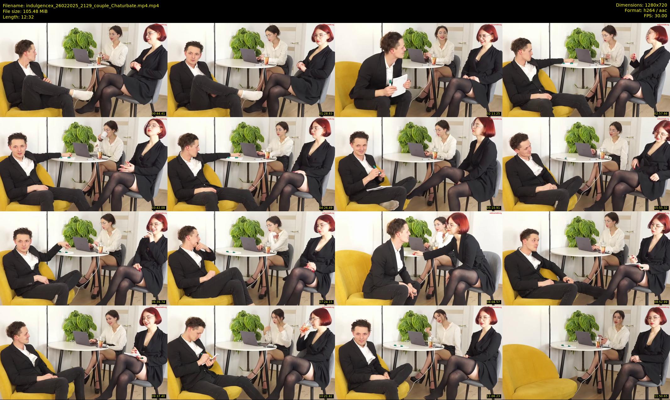 indulgencex — 13 minute Chaturbate couple cam show recording, 720p, Feb 26, 2025