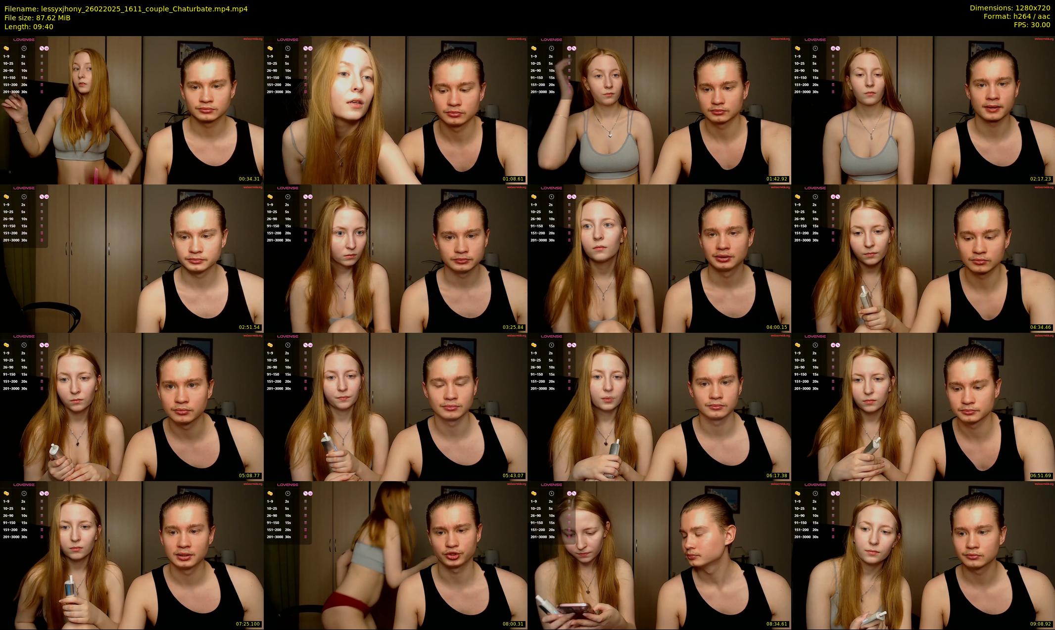 lessyxjhony — 10 minute Chaturbate couple cam show recording, 720p, Feb 26, 2025