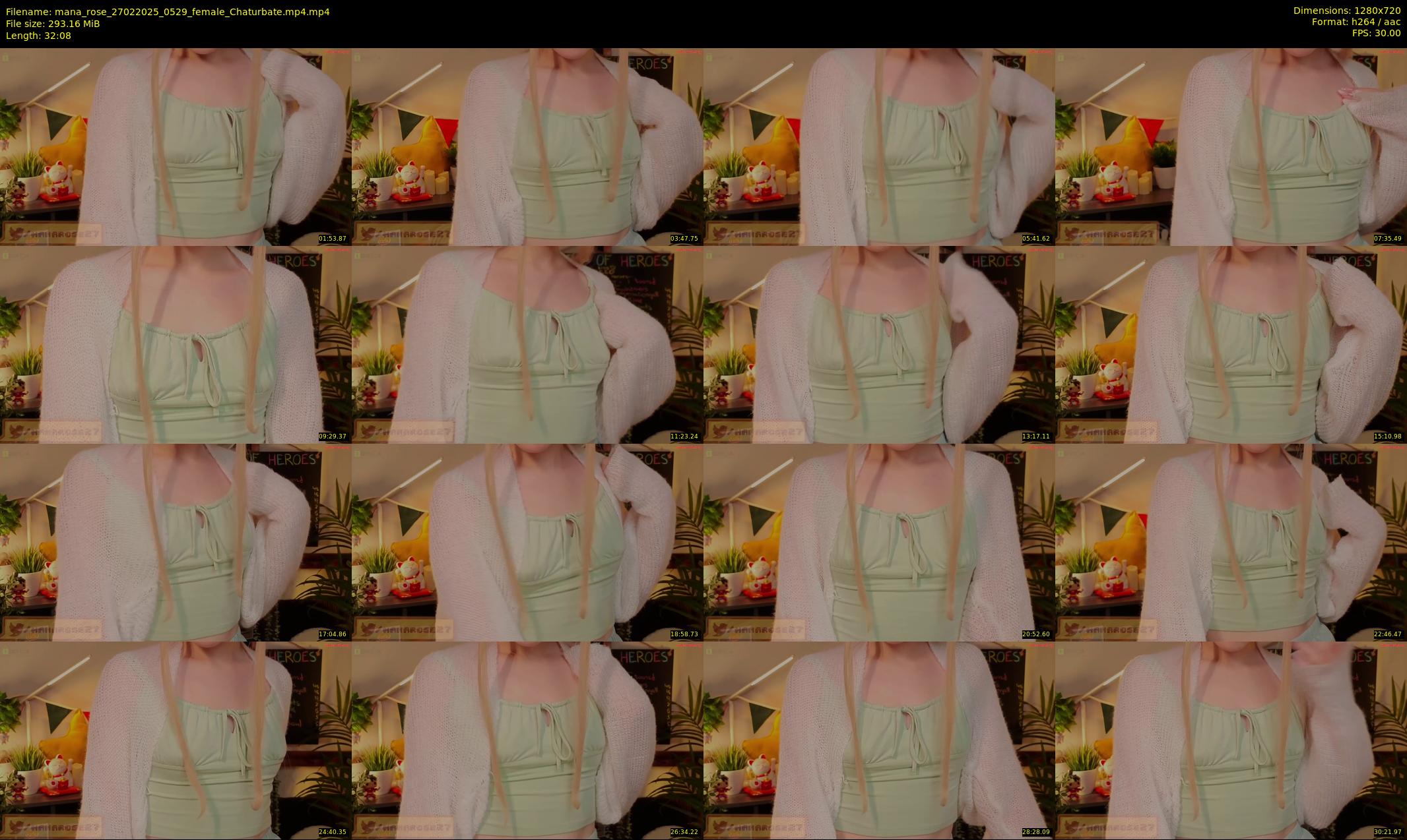 mana_rose — 33 minute Chaturbate female cam show recording, 720p, Feb 27, 2025