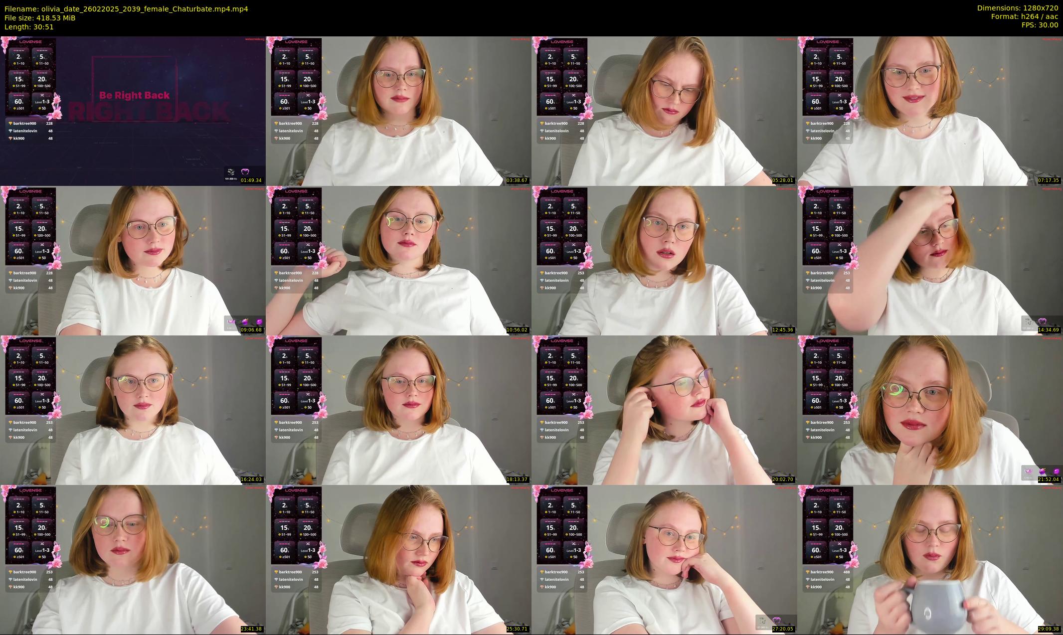 olivia_date — 31 minute Chaturbate female cam show recording, 720p, Feb 26, 2025