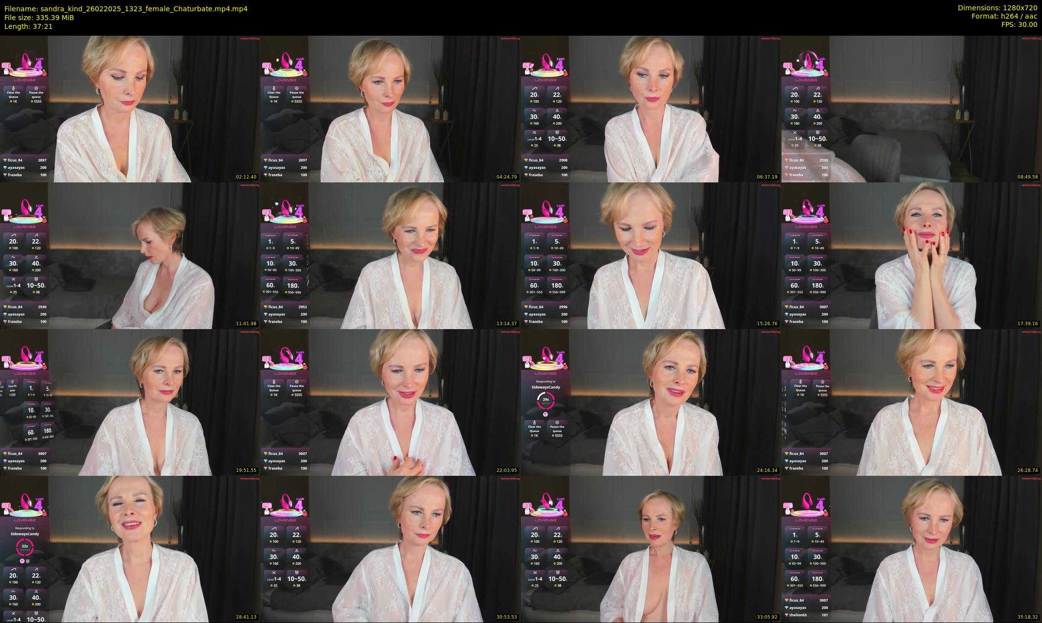 sandra_kind — 38 minute Chaturbate female cam show recording, 720p, Feb 26, 2025