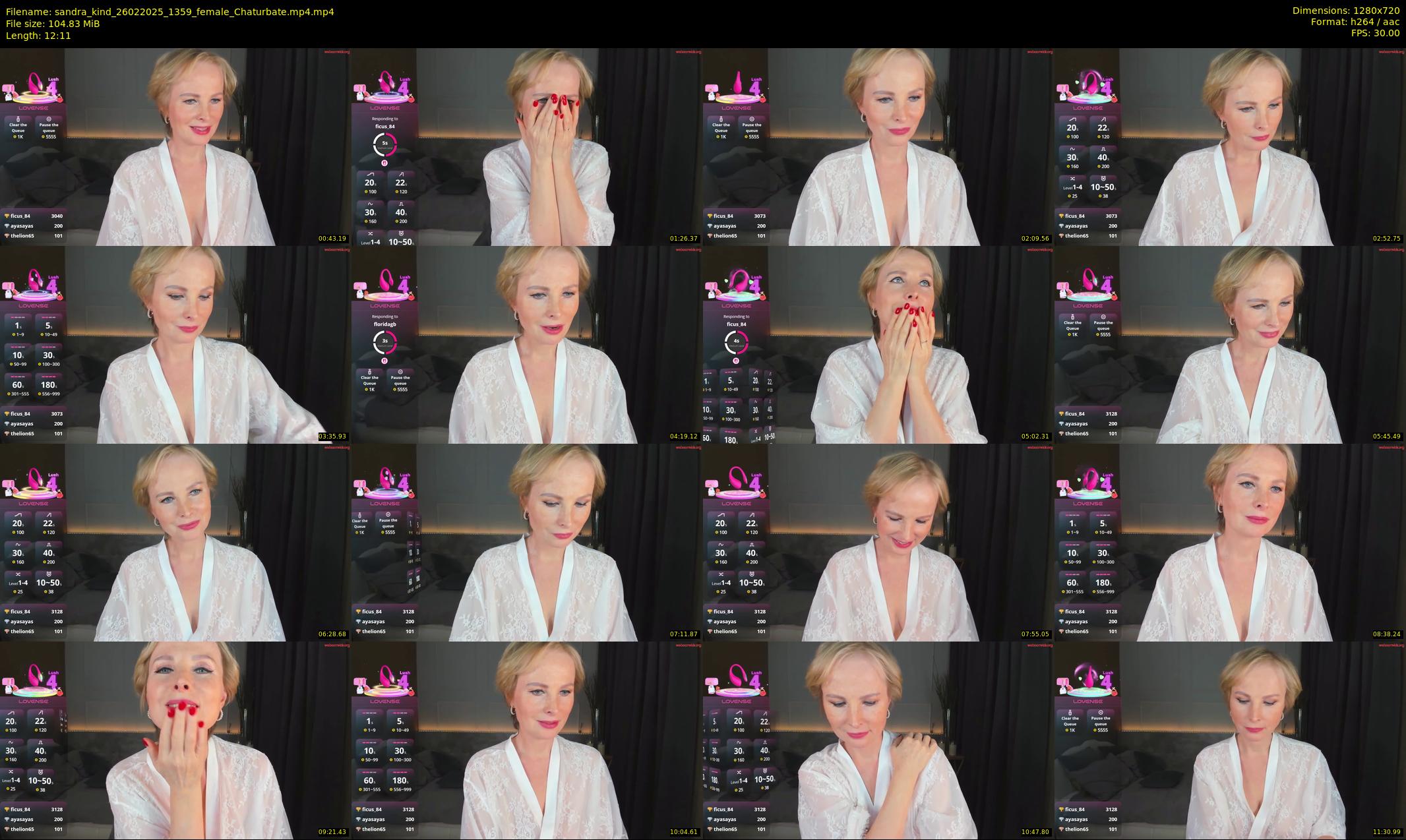 sandra_kind — 13 minute Chaturbate female cam show recording, 720p, Feb 26, 2025