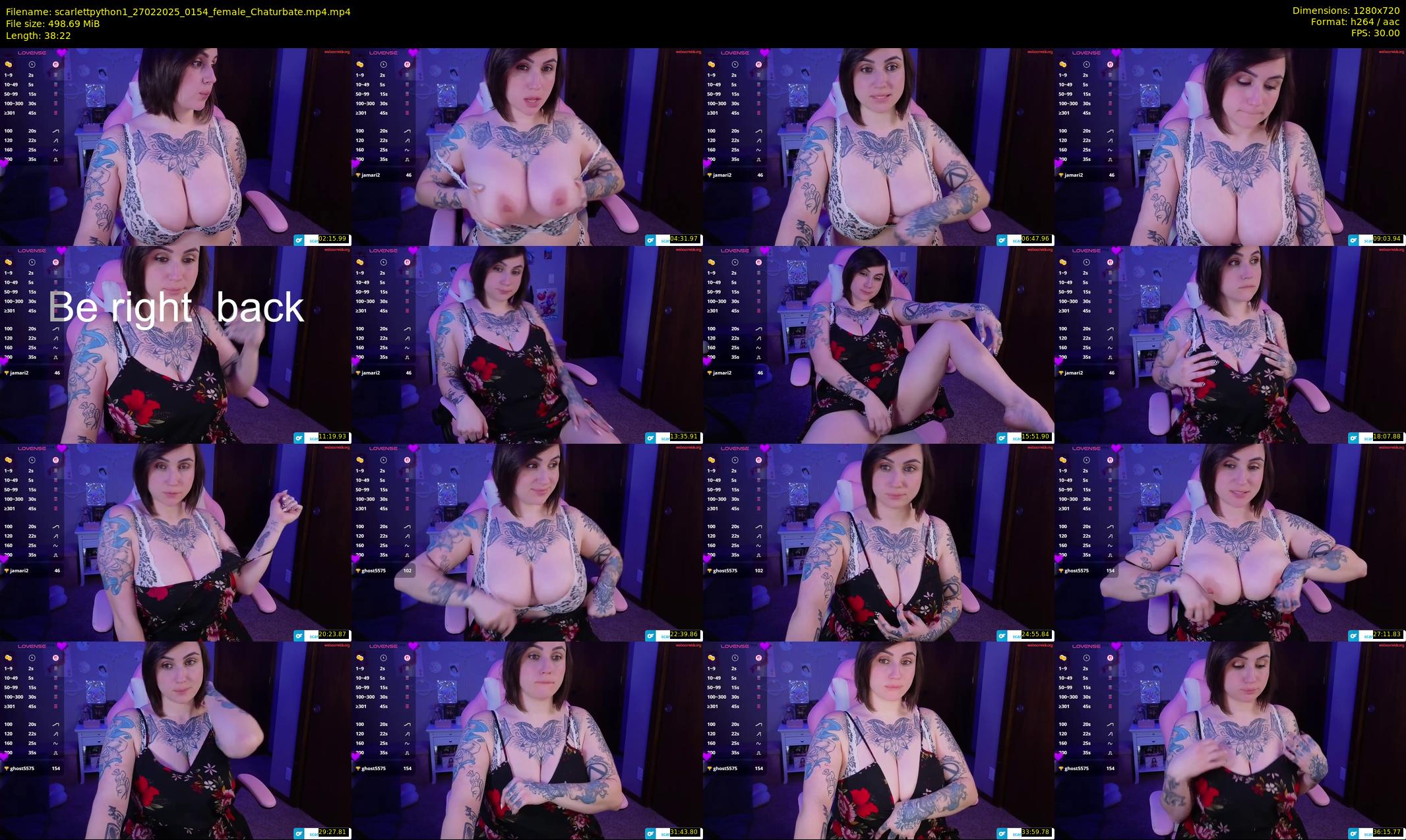 scarlettpython1 — 39 minute Chaturbate female cam show recording, 720p, Feb 27, 2025