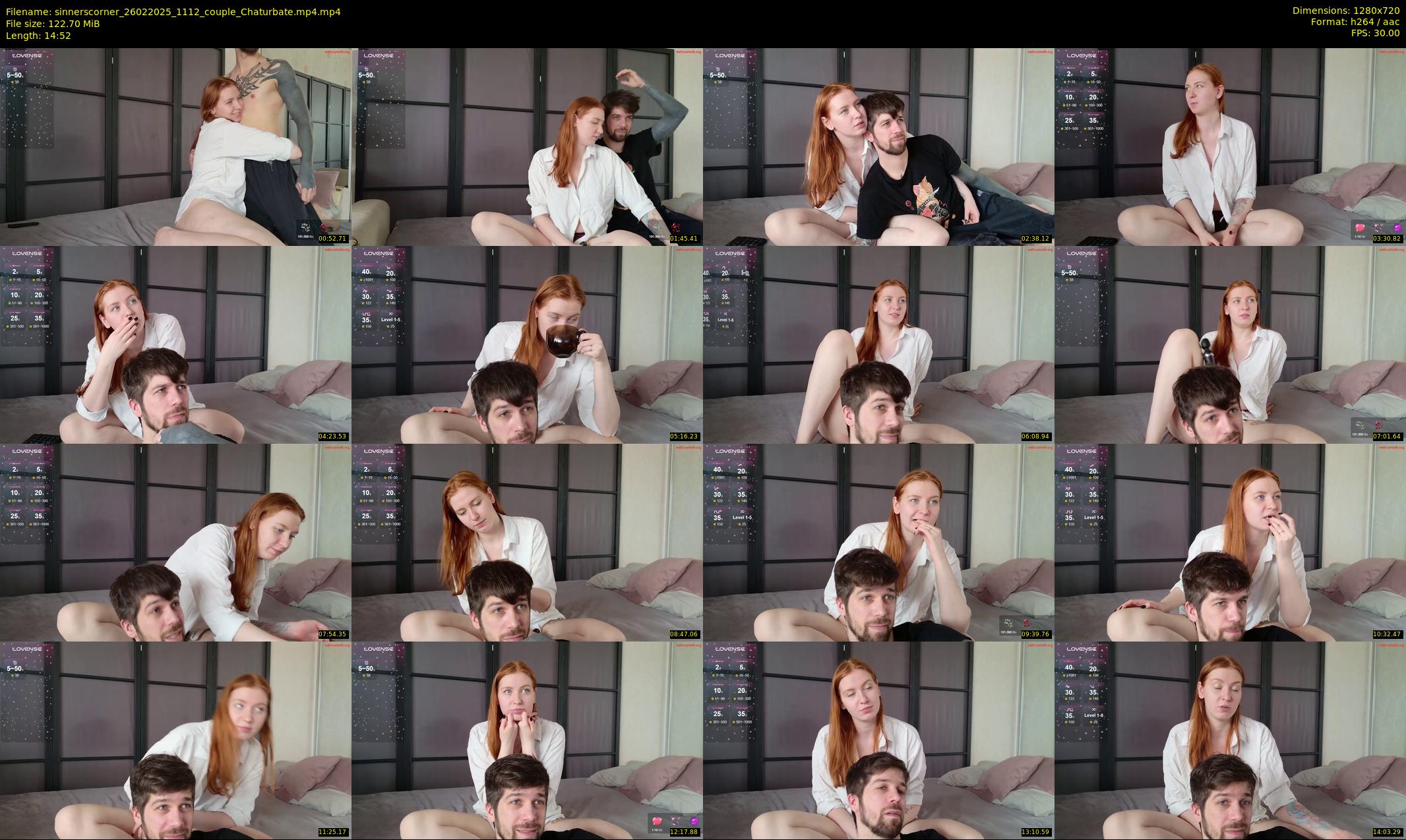sinnerscorner — 15 minute Chaturbate couple cam show recording, 720p, Feb 26, 2025