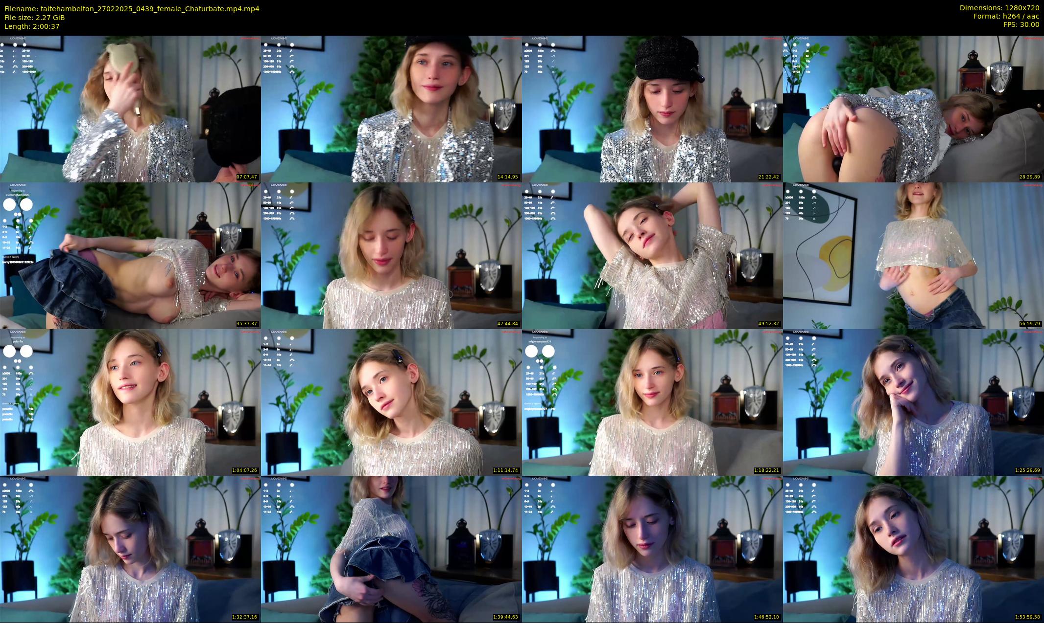 taitehambelton — 121 minute Chaturbate female cam show recording, 720p, Feb 27, 2025