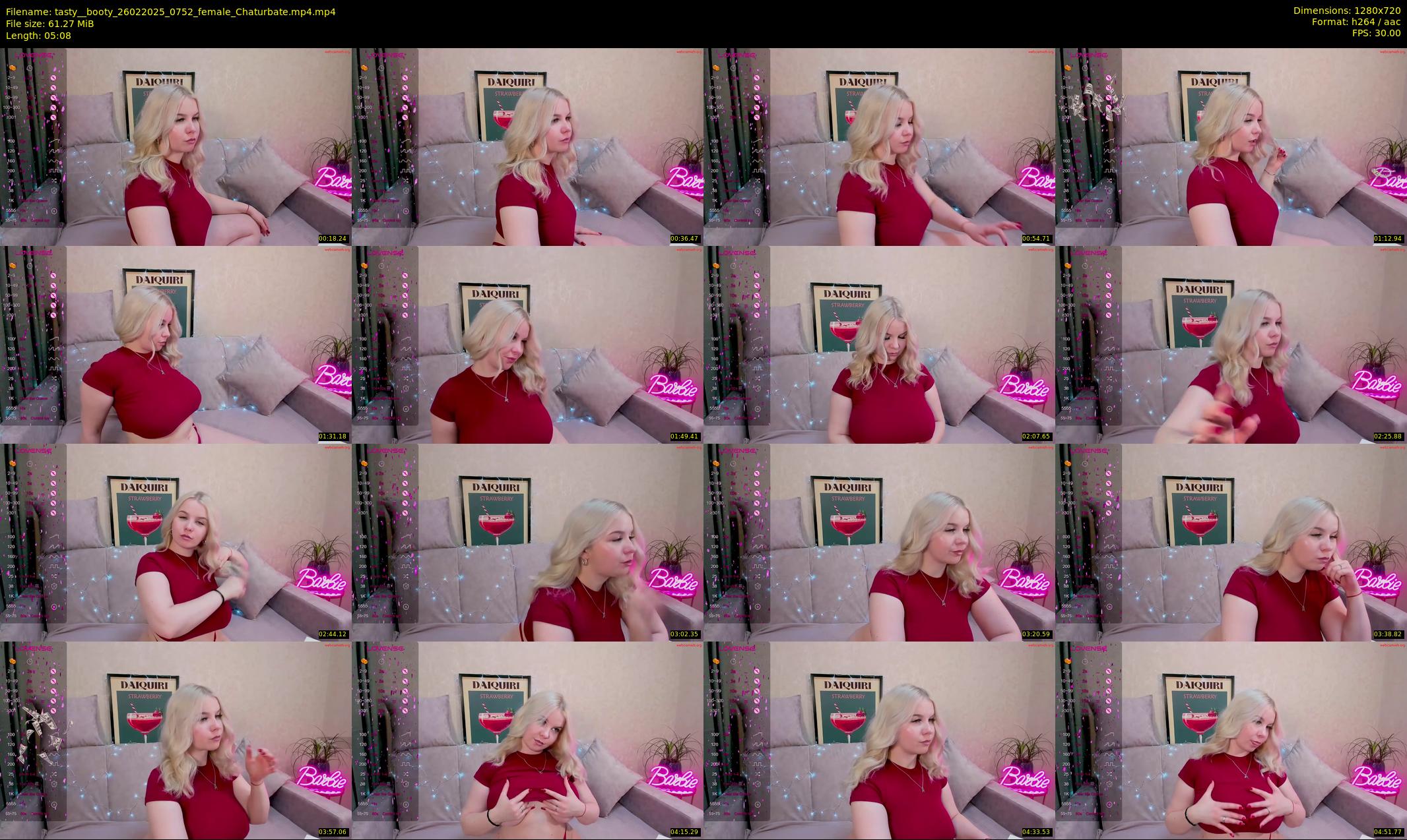 tasty__booty — 6 minute Chaturbate female cam show recording, 720p, Feb 26, 2025