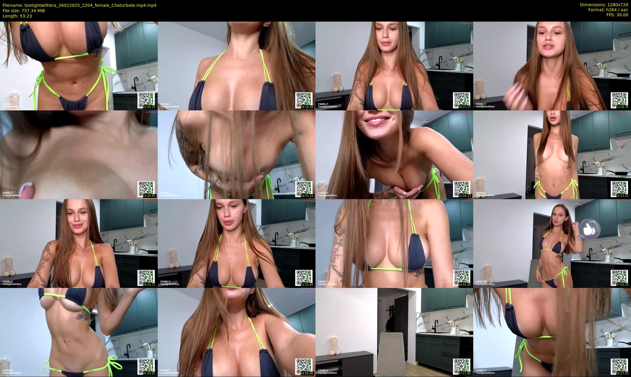 tootightwithbra — 54 minute Chaturbate female cam show recording, 720p, Feb 26, 2025