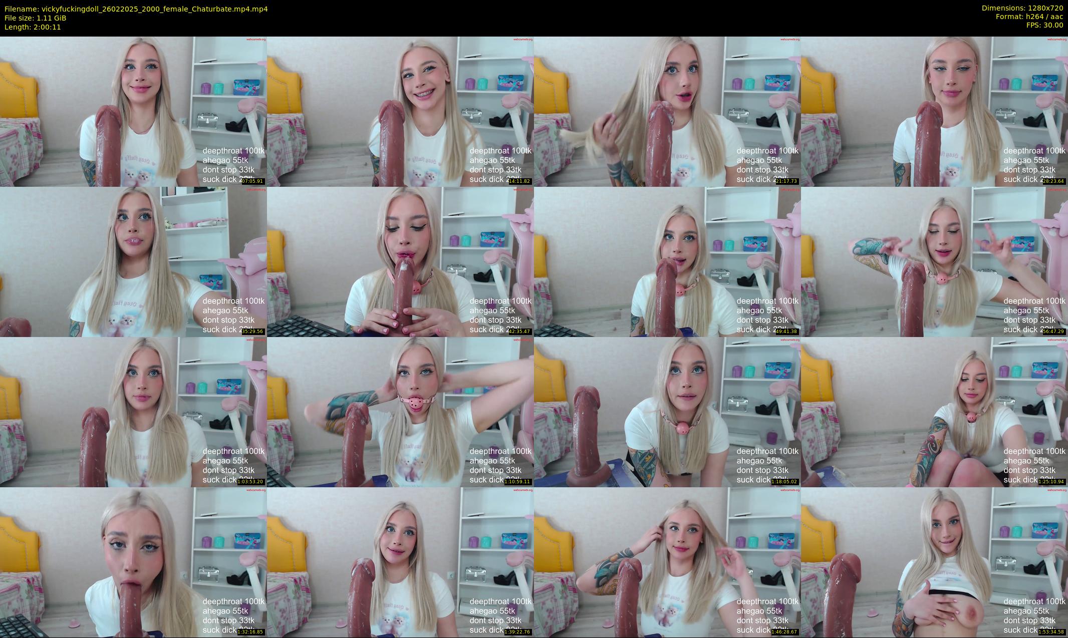 vickyfuckingdoll — 121 minute Chaturbate female cam show recording, 720p, Feb 26, 2025