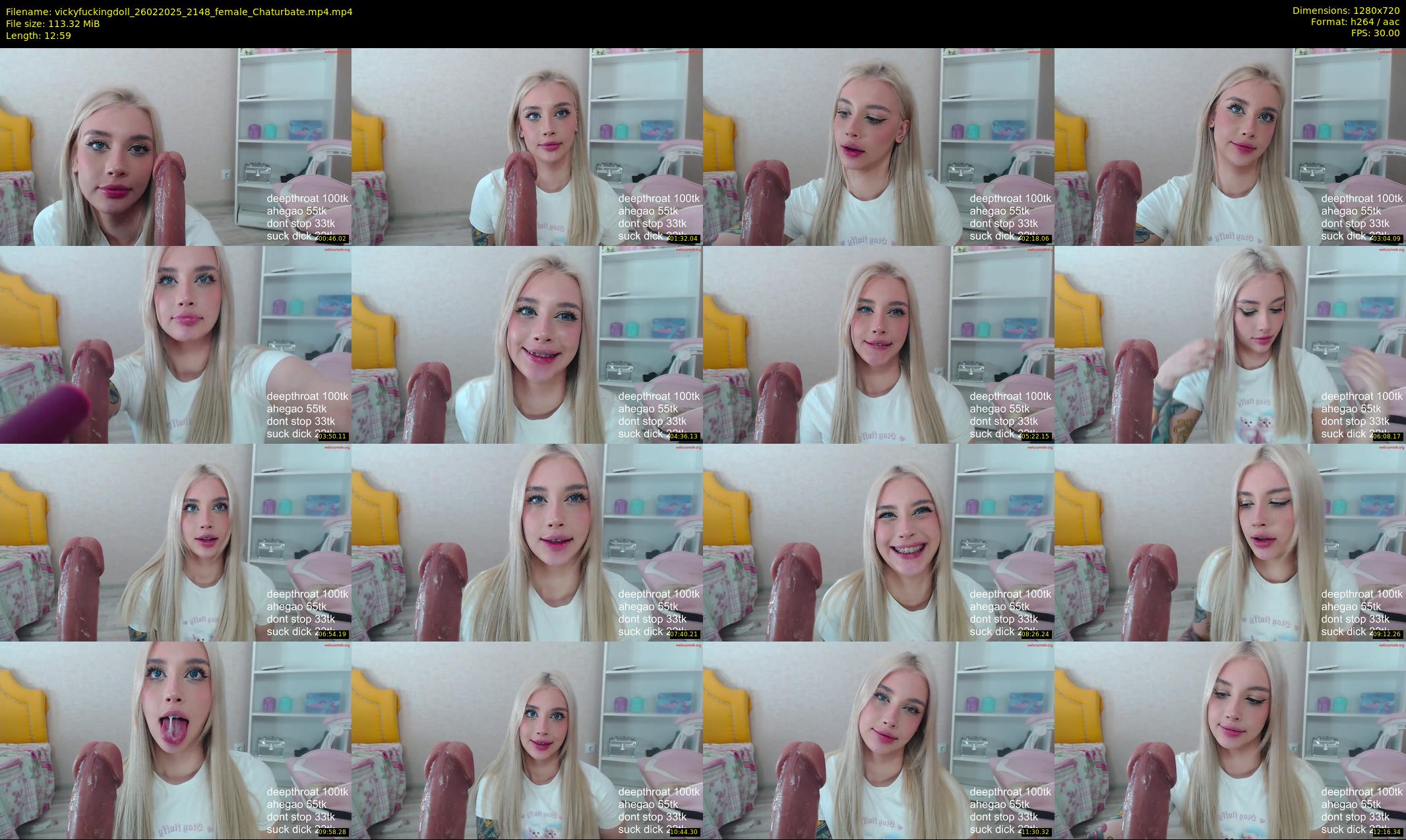 vickyfuckingdoll — 13 minute Chaturbate female cam show recording, 720p, Feb 26, 2025