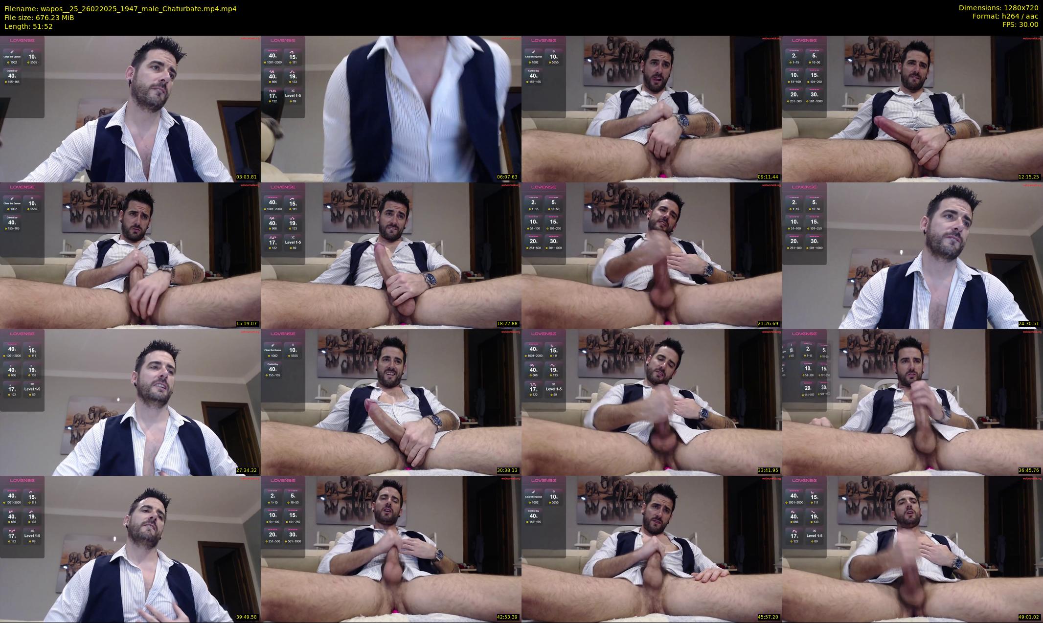 wapos__25 — 52 minute Chaturbate male cam show recording, 720p, Feb 26, 2025