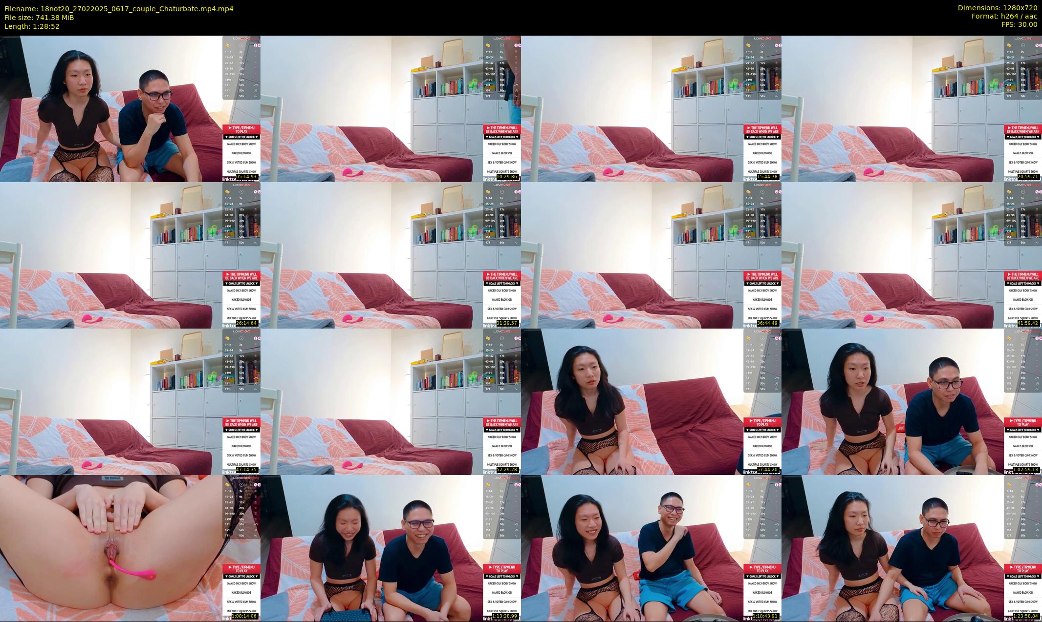 18not20 — 89 minute Chaturbate couple cam show recording, 720p, Feb 27, 2025