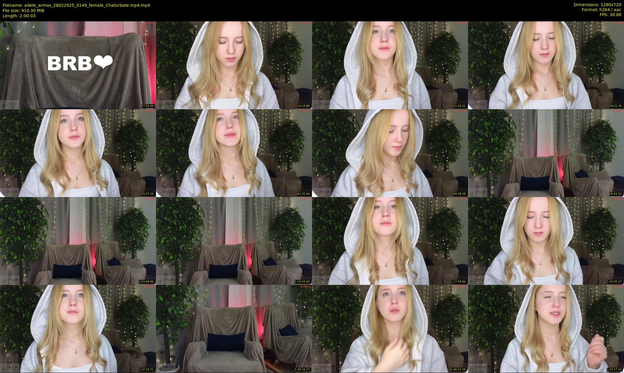 adele_armas — 121 minute Chaturbate female cam show recording, 720p, Feb 28, 2025