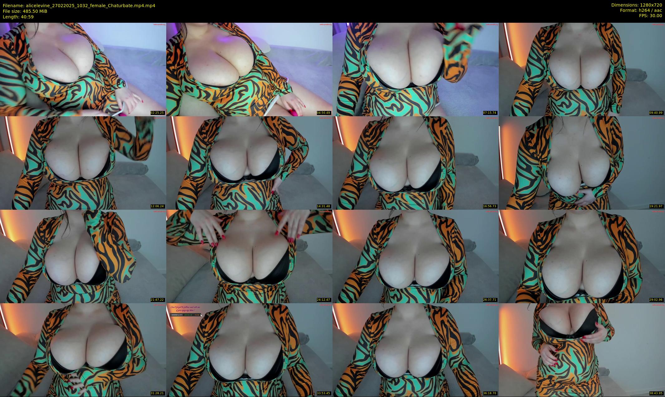 alicelevine — 41 minute Chaturbate female cam show recording, 720p, Feb 27, 2025
