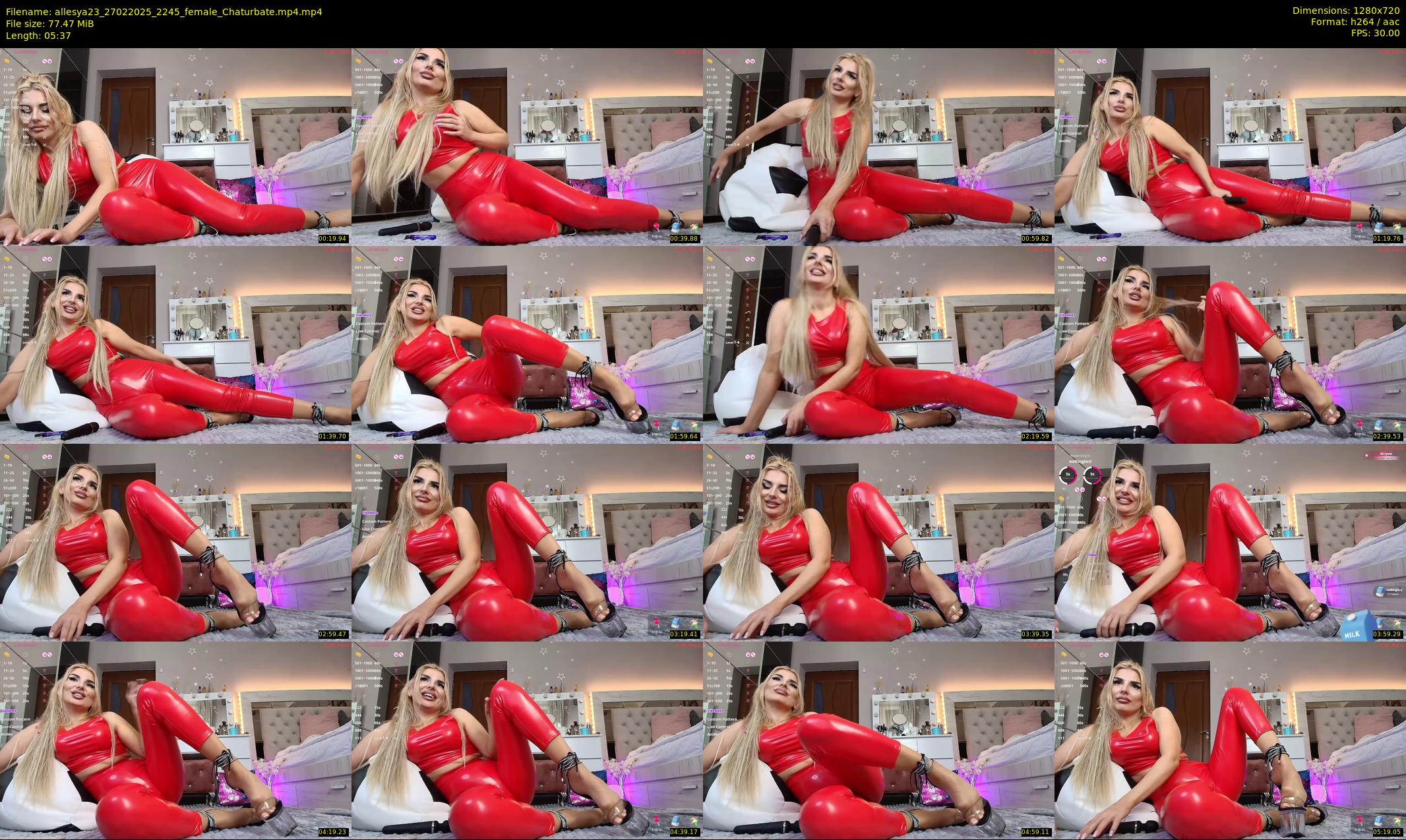 allesya23 — 6 minute Chaturbate female cam show recording, 720p, Feb 27, 2025