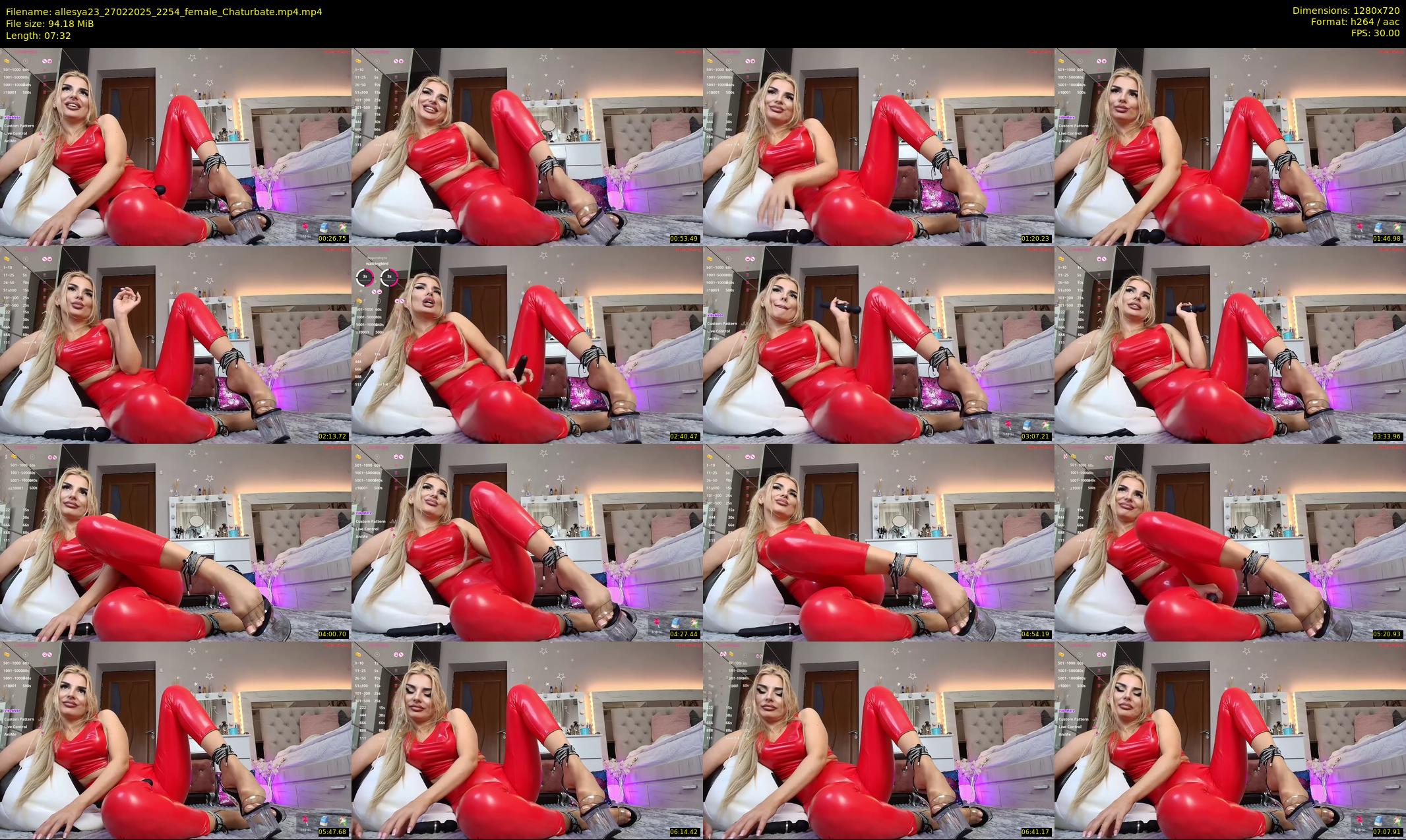 allesya23 — 8 minute Chaturbate female cam show recording, 720p, Feb 27, 2025