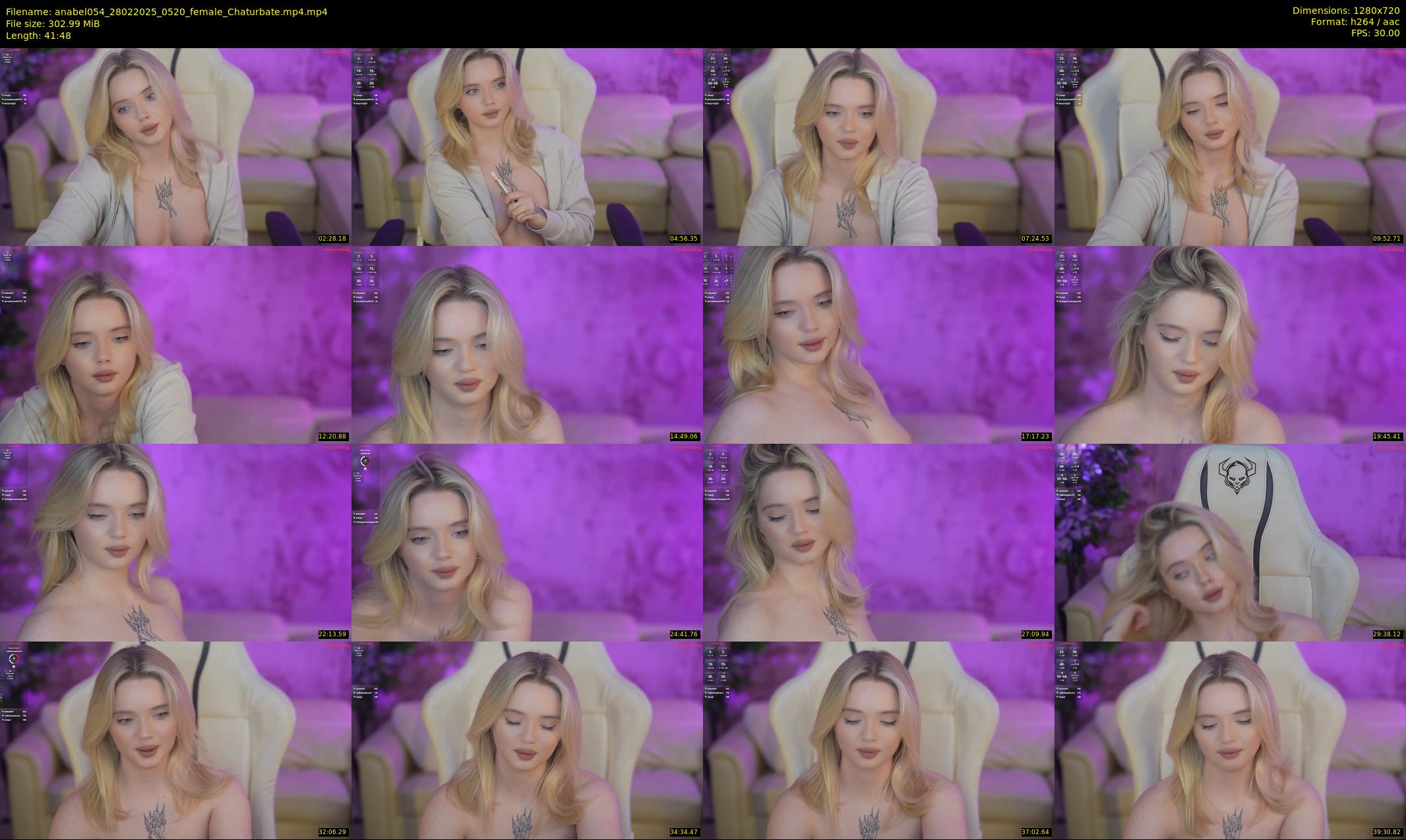 anabel054 — 42 minute Chaturbate female cam show recording, 720p, Feb 28, 2025