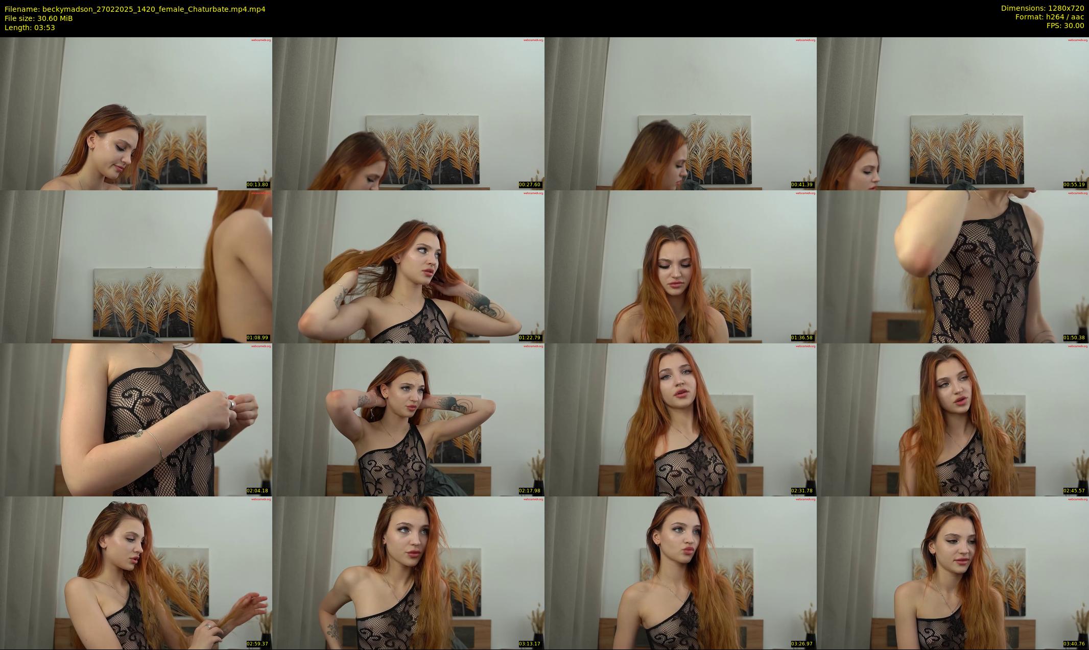 beckymadson — 4 minute Chaturbate female cam show recording, 720p, Feb 27, 2025