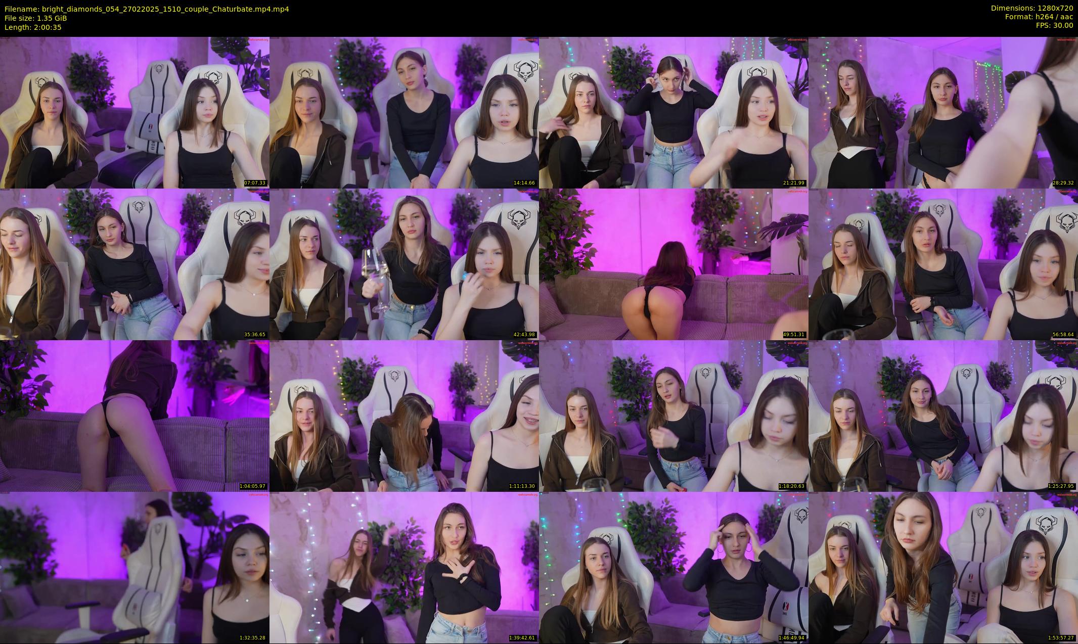 bright_diamonds_054 — 121 minute Chaturbate couple cam show recording, 720p, Feb 27, 2025