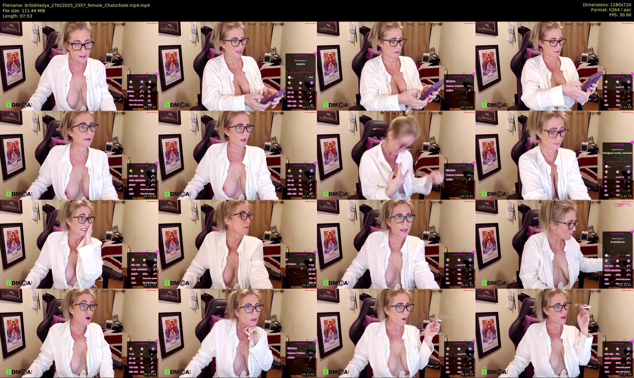 britishladya — 8 minute Chaturbate female cam show recording, 720p, Feb 27, 2025