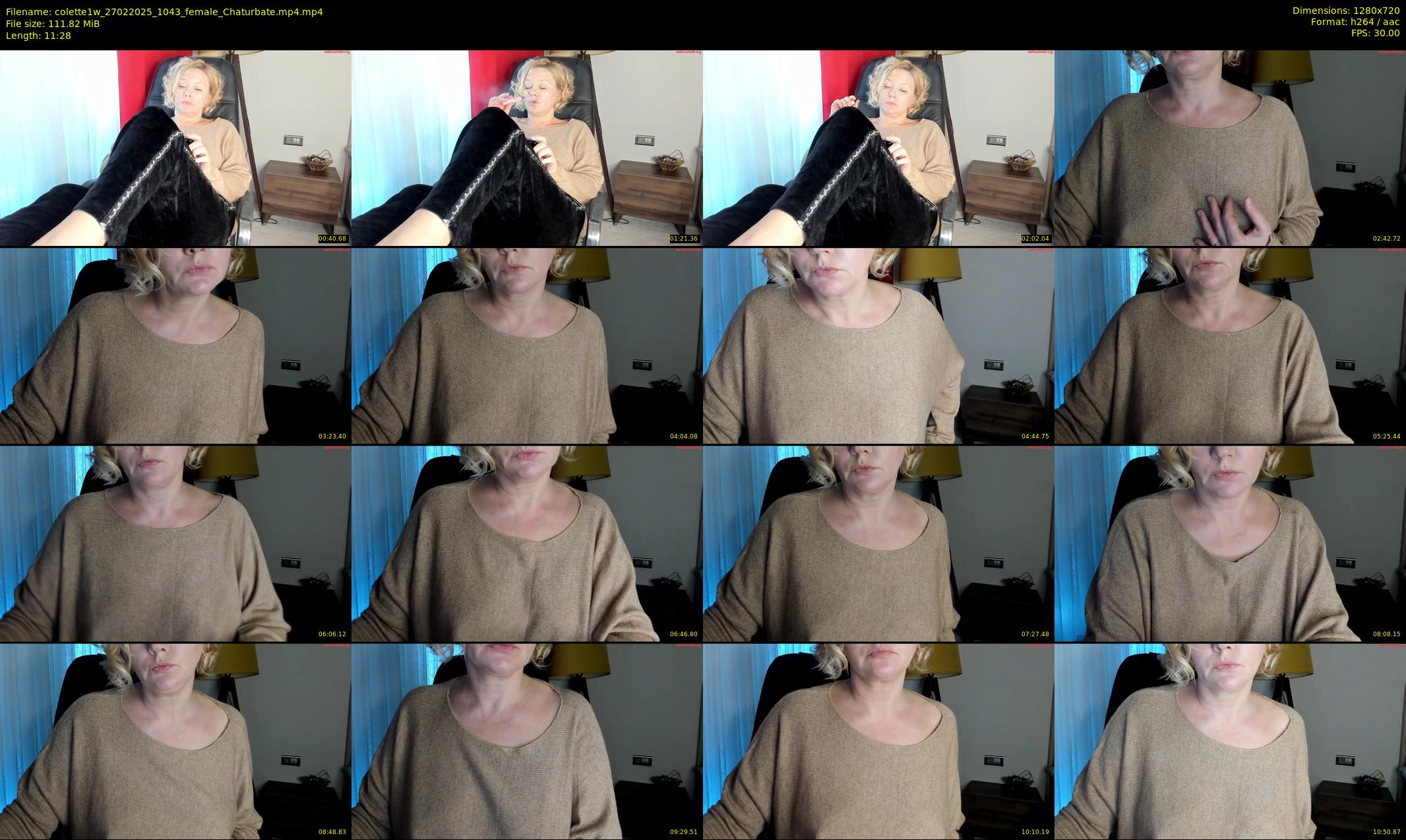 colette1w — 12 minute Chaturbate female cam show recording, 720p, Feb 27, 2025