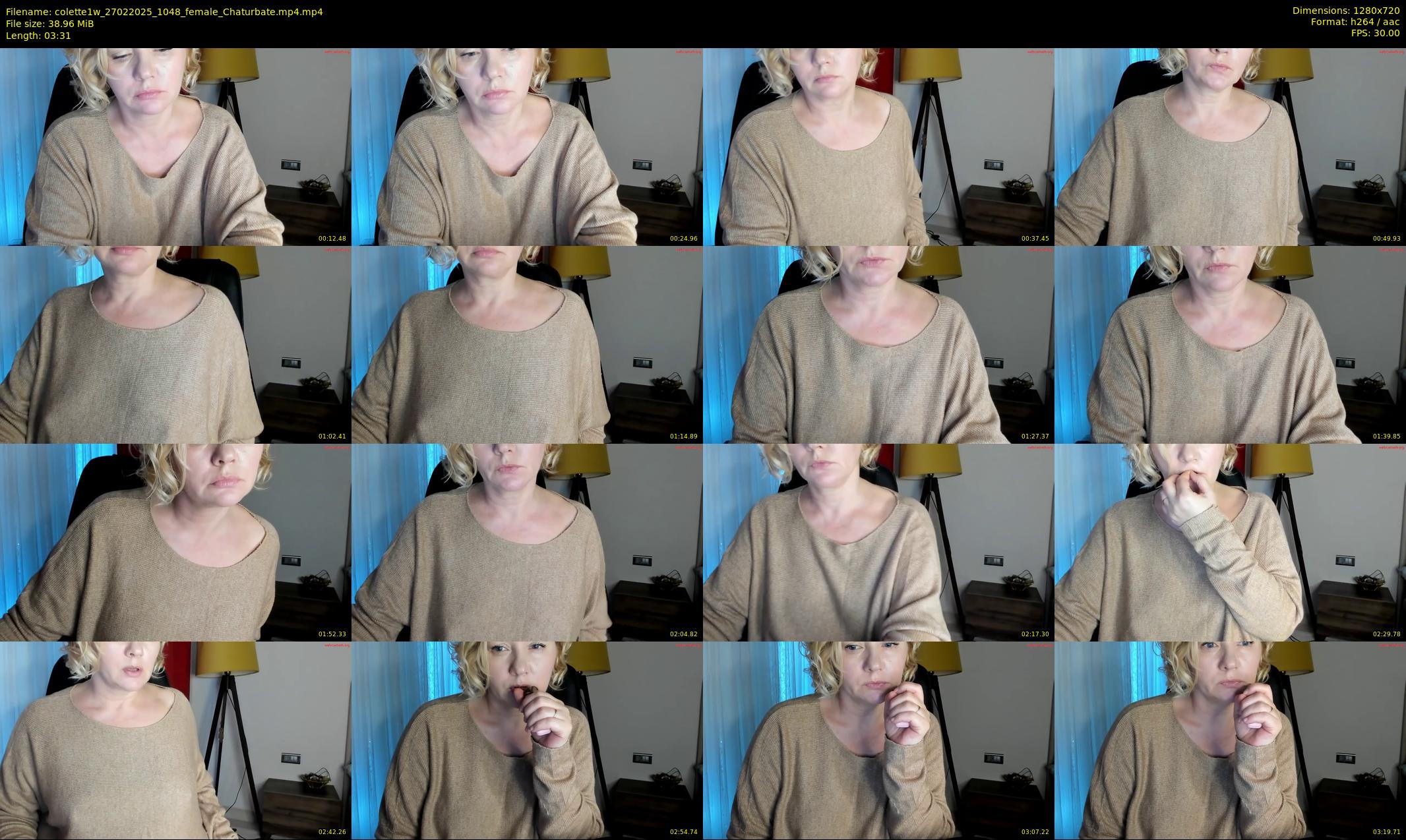 colette1w — 4 minute Chaturbate female cam show recording, 720p, Feb 27, 2025