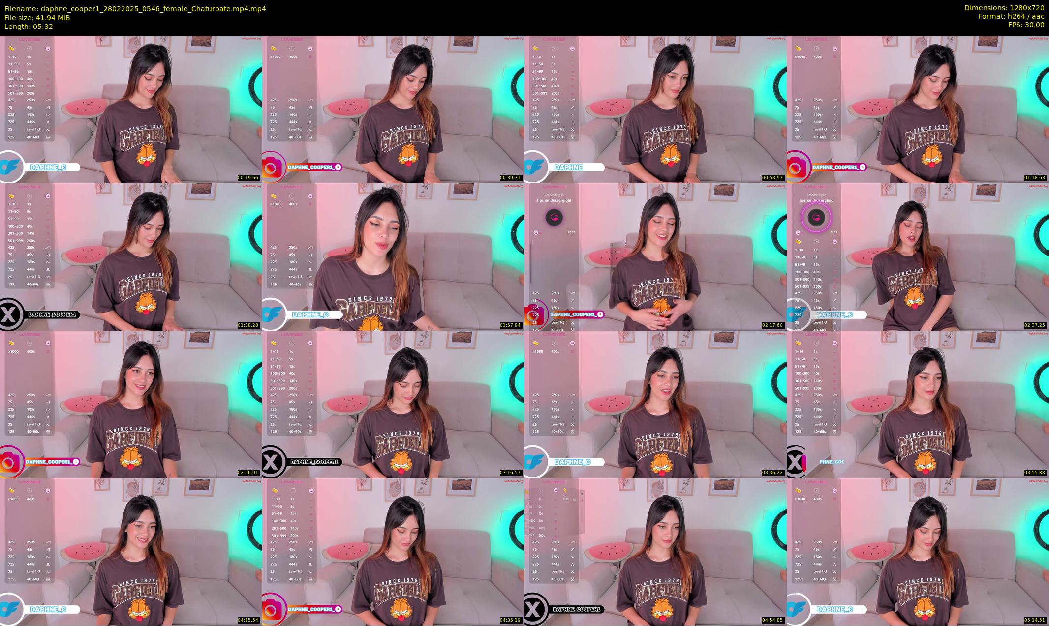 daphne_cooper1 — 6 minute Chaturbate female cam show recording, 720p, Feb 28, 2025