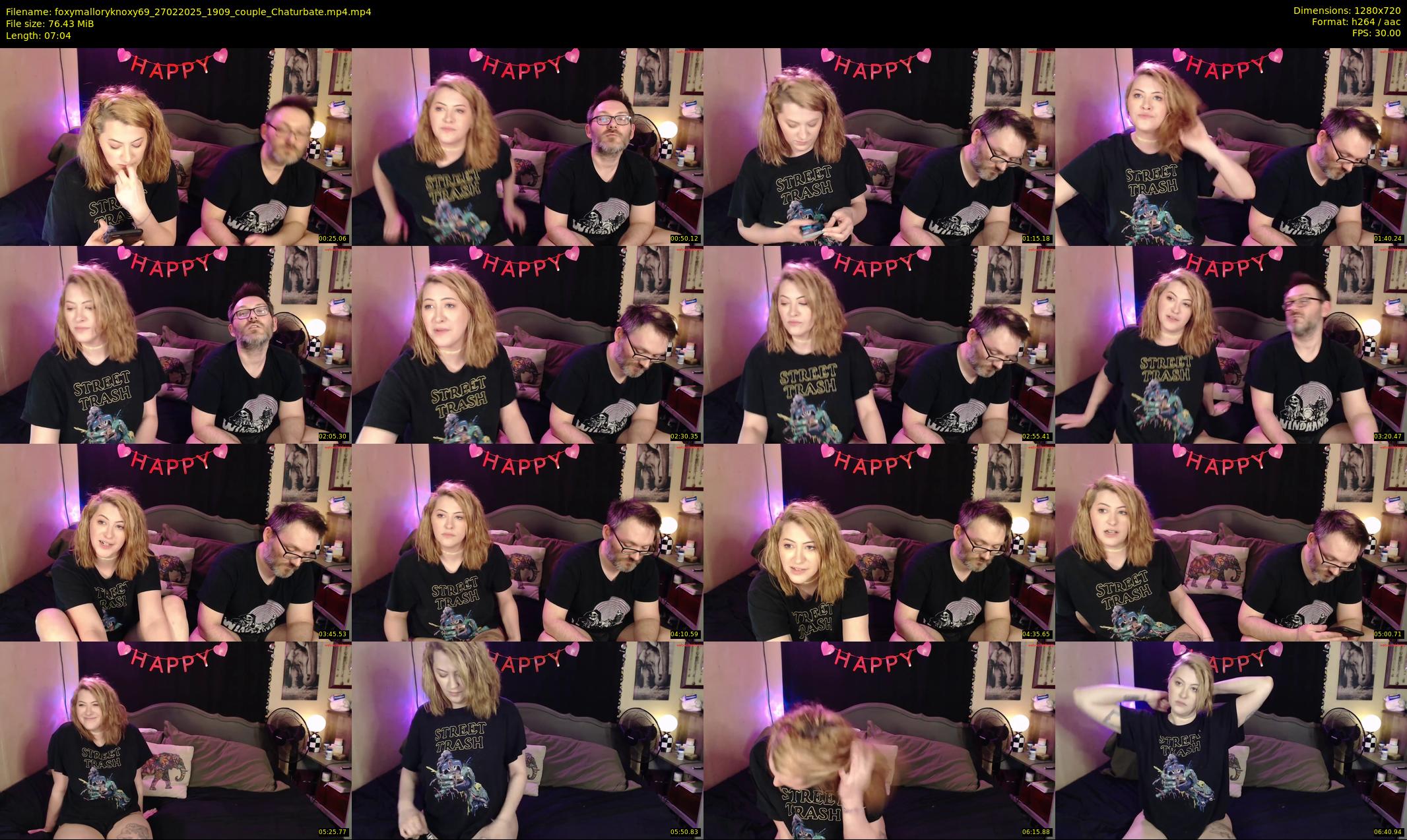 foxymalloryknoxy69 — 8 minute Chaturbate couple cam show recording, 720p, Feb 27, 2025