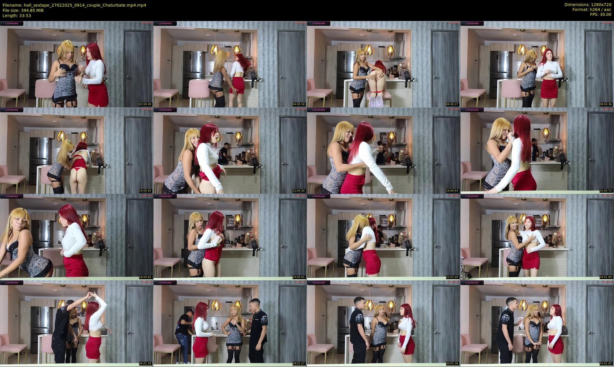 hall_sextape — 34 minute Chaturbate couple cam show recording, 720p, Feb 27, 2025