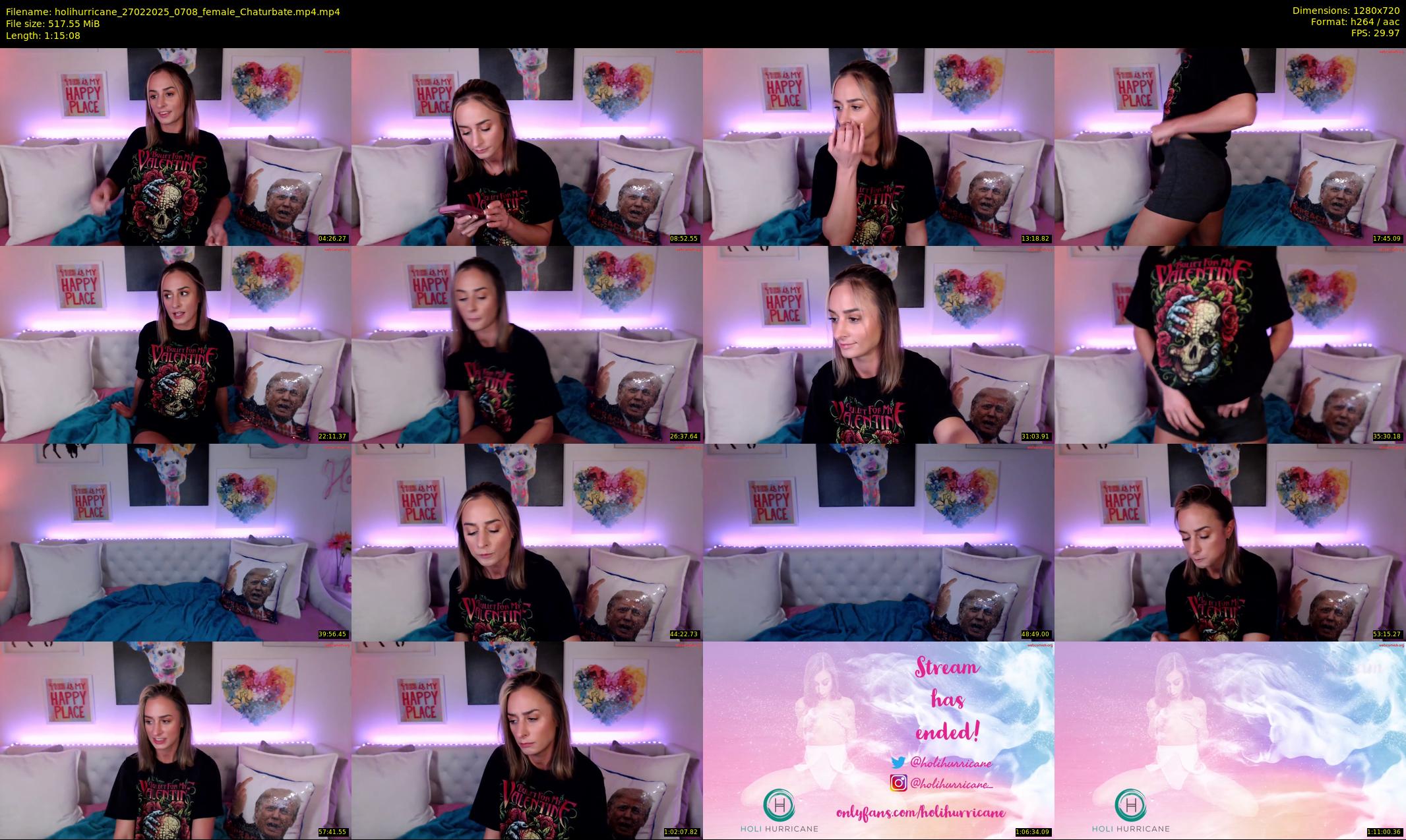 holihurricane — 76 minute Chaturbate female cam show recording, 720p, Feb 27, 2025