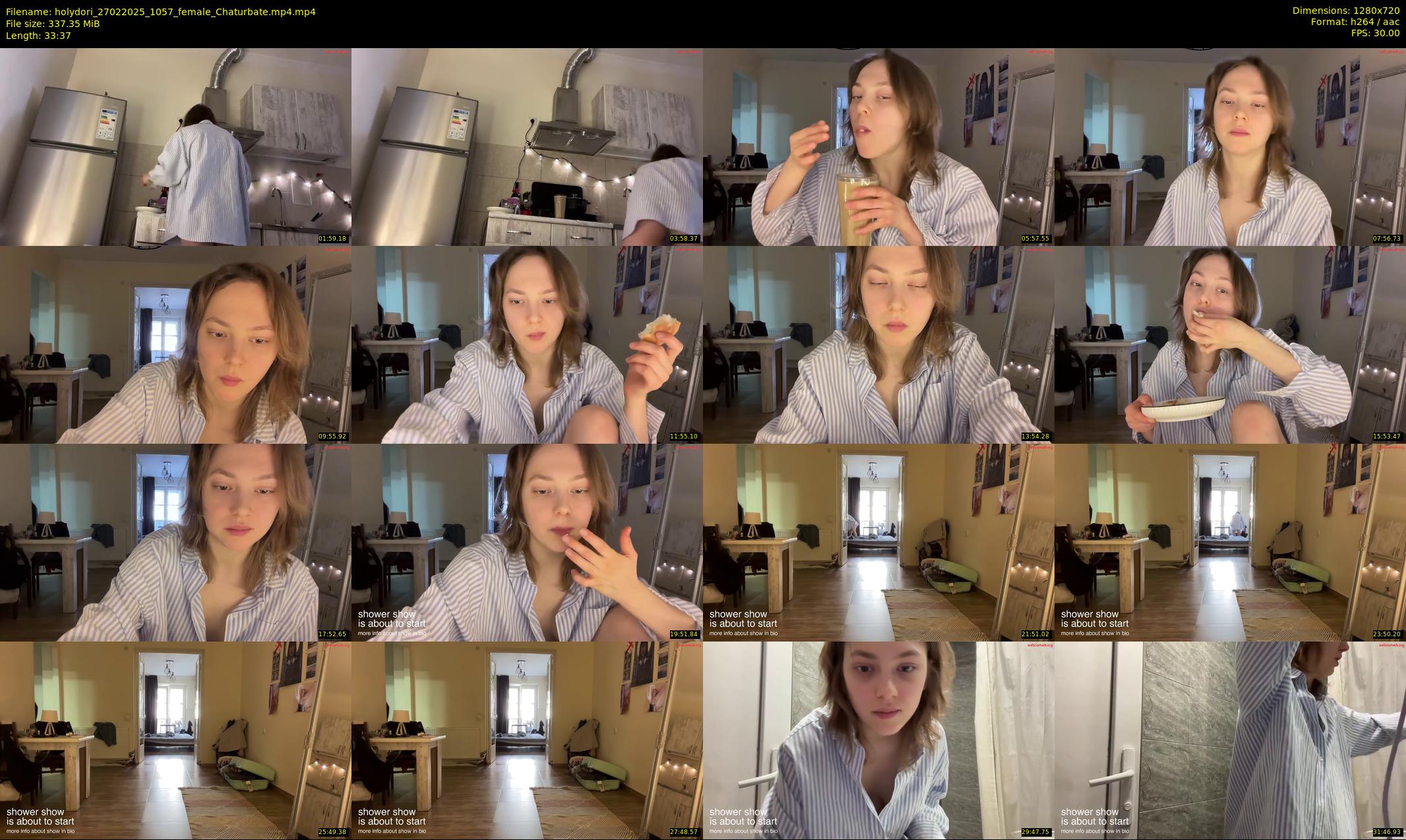 holydori — 34 minute Chaturbate female cam show recording, 720p, Feb 27, 2025