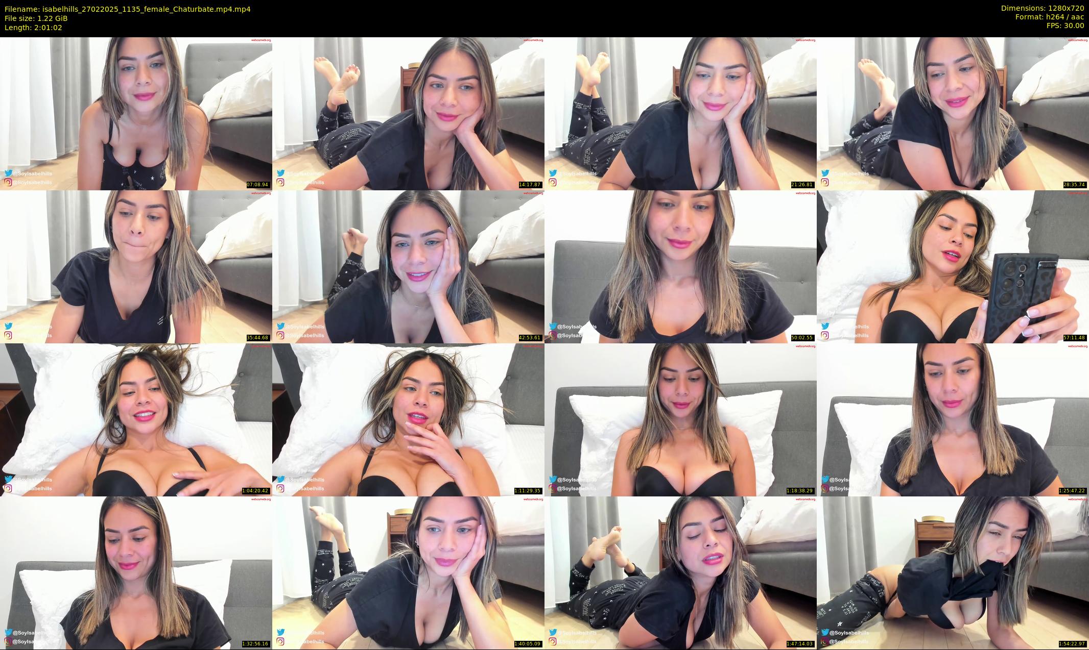 isabelhills — 122 minute Chaturbate female cam show recording, 720p, Feb 27, 2025
