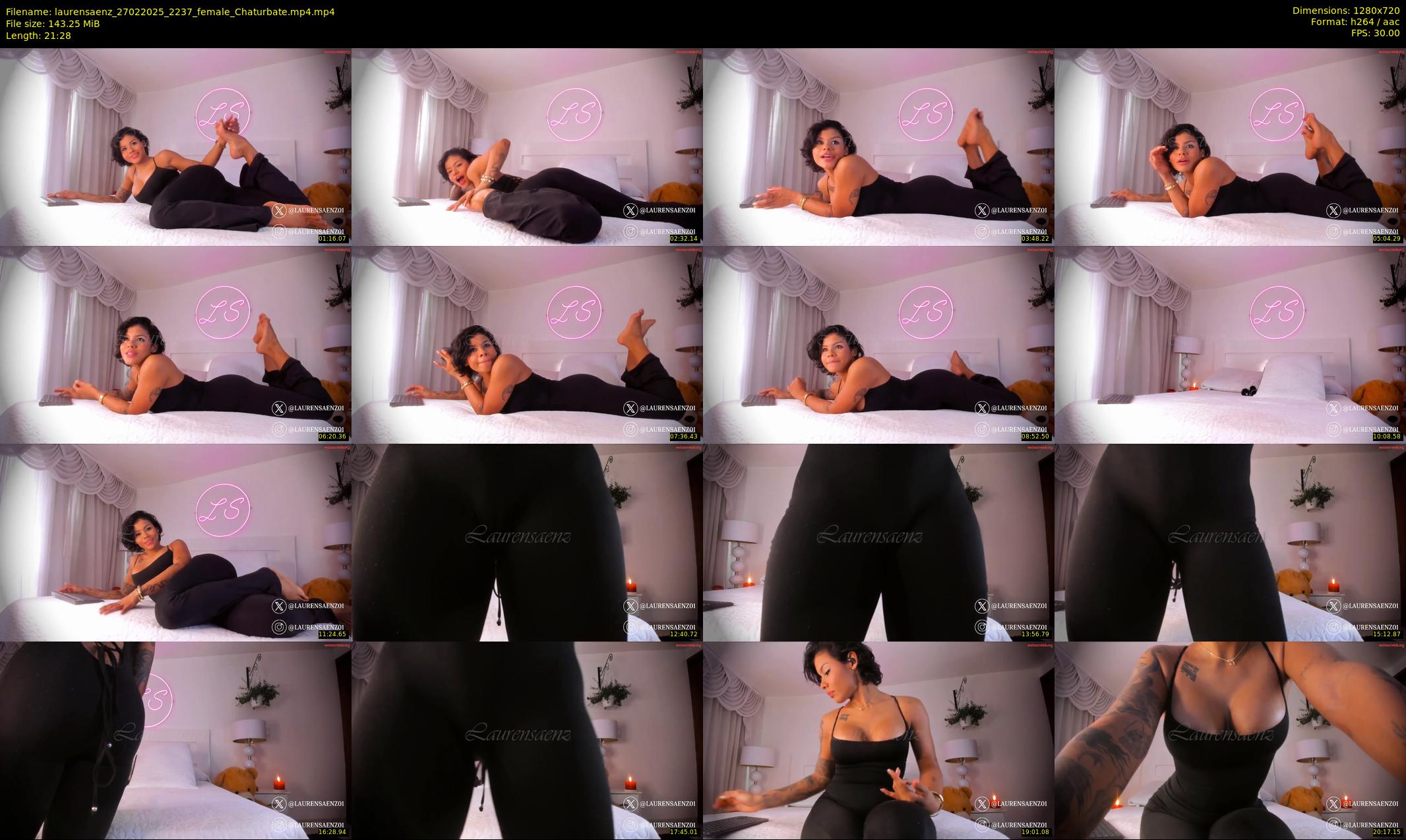 laurensaenz — 22 minute Chaturbate female cam show recording, 720p, Feb 27, 2025