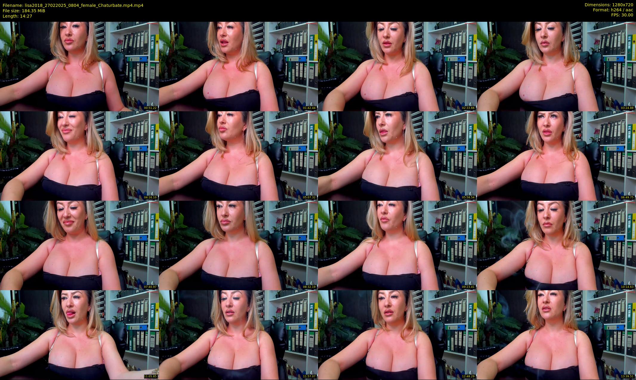 lisa2018 — 15 minute Chaturbate female cam show recording, 720p, Feb 27, 2025