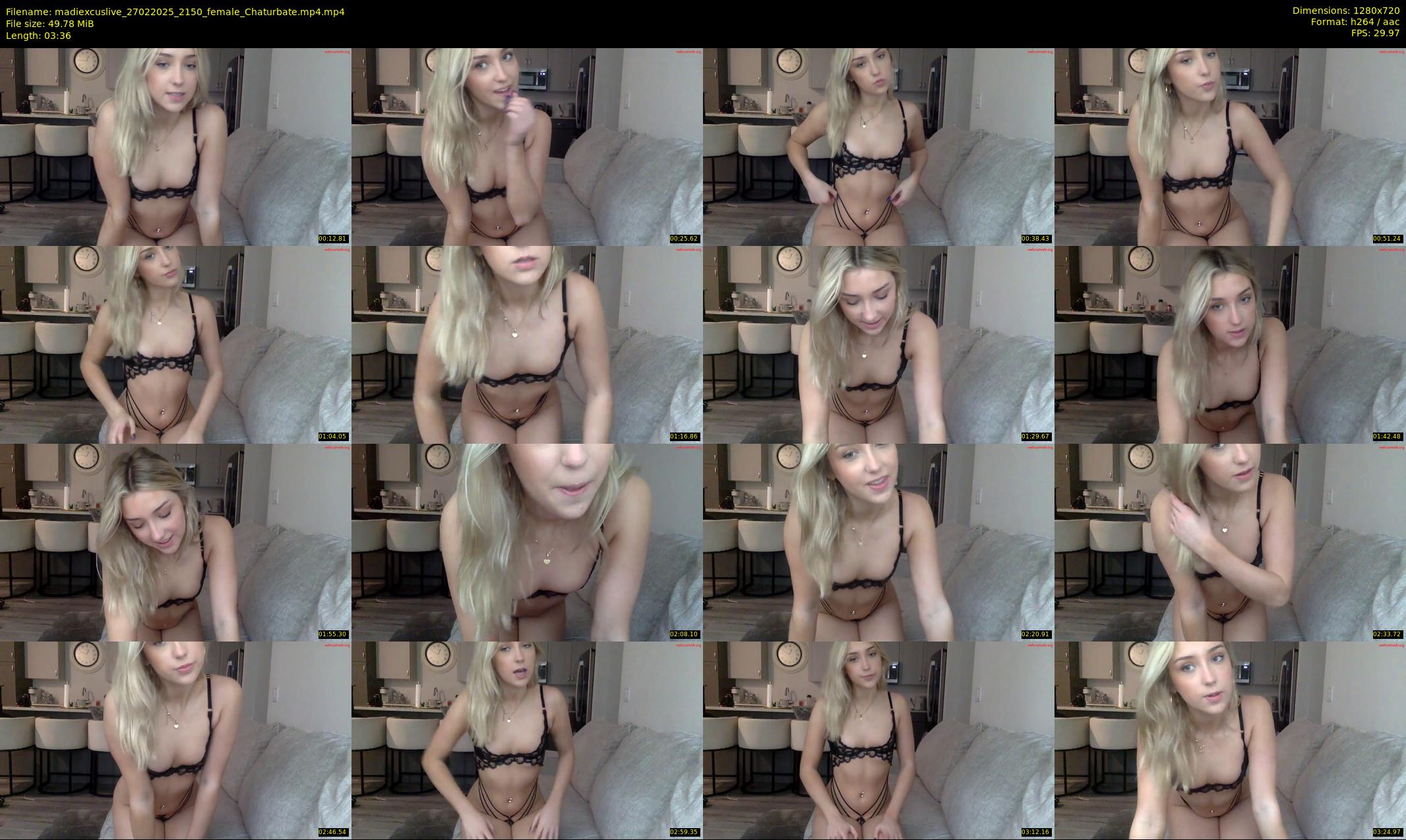 madiexcuslive — 4 minute Chaturbate female cam show recording, 720p, Feb 27, 2025