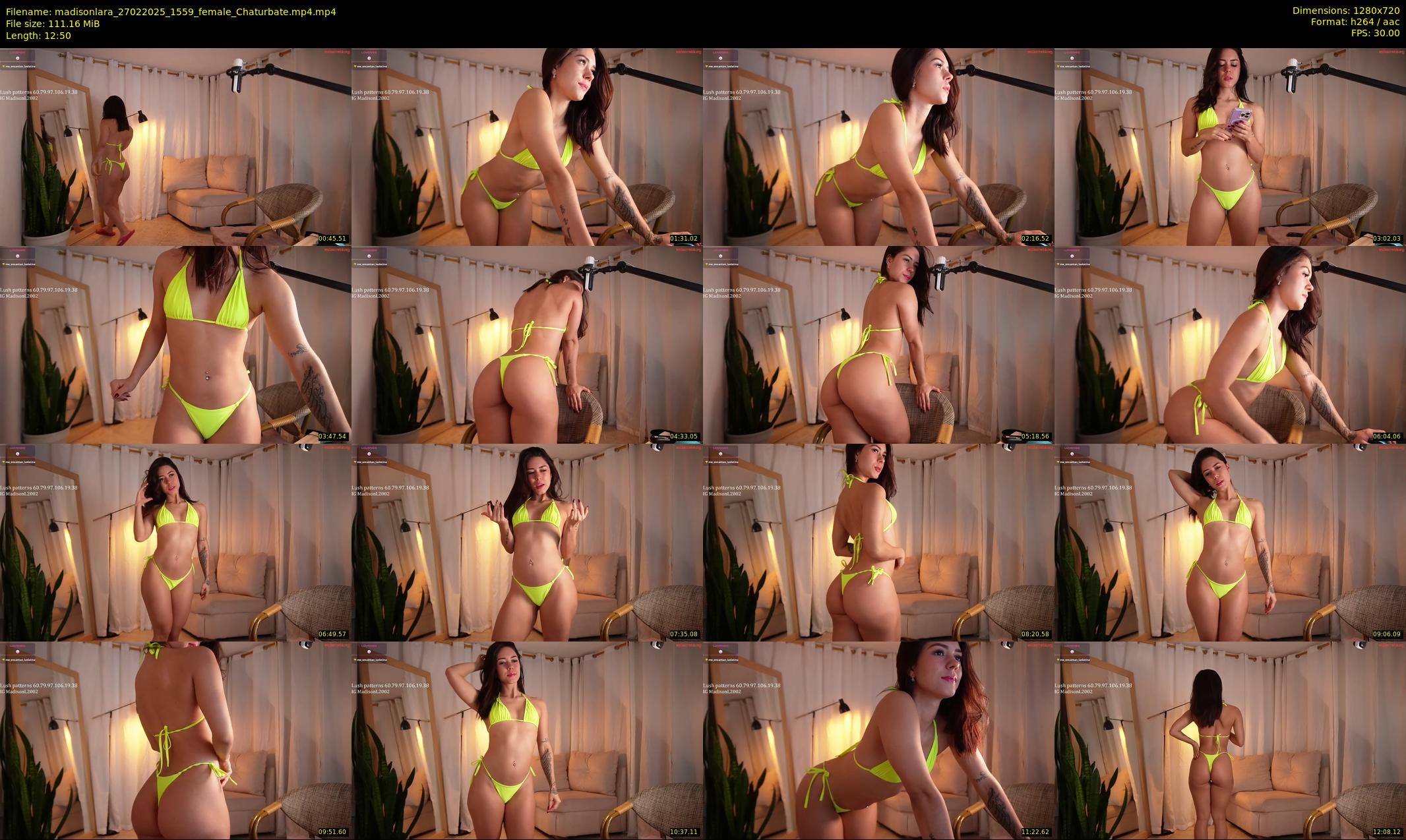 madisonlara — 13 minute Chaturbate female cam show recording, 720p, Feb 27, 2025