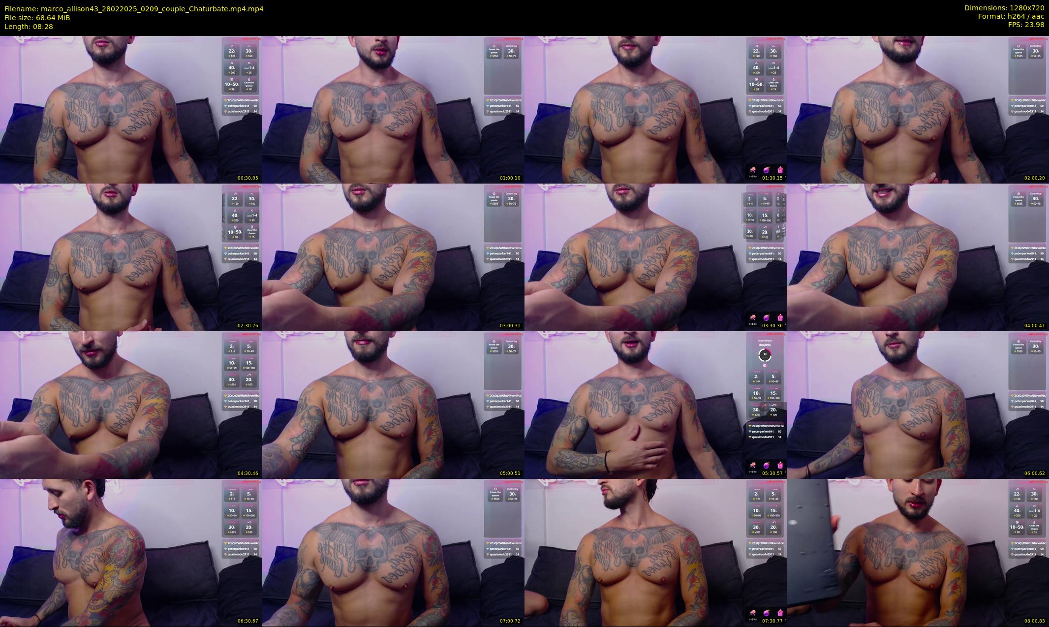 marco_allison43 — 9 minute Chaturbate couple cam show recording, 720p, Feb 28, 2025