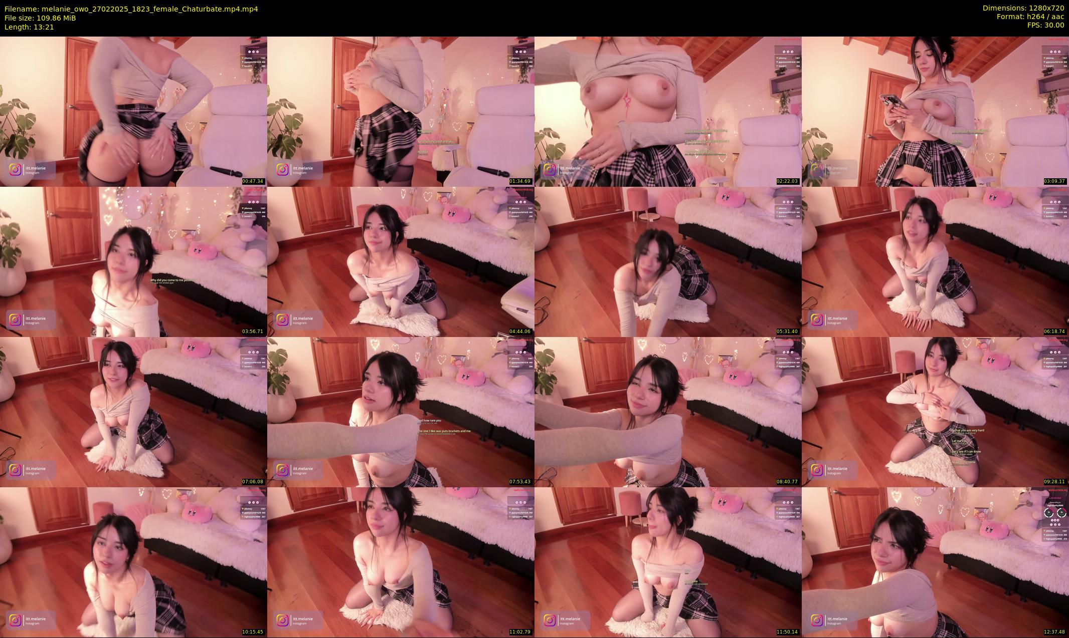 melanie_owo — 14 minute Chaturbate female cam show recording, 720p, Feb 27, 2025