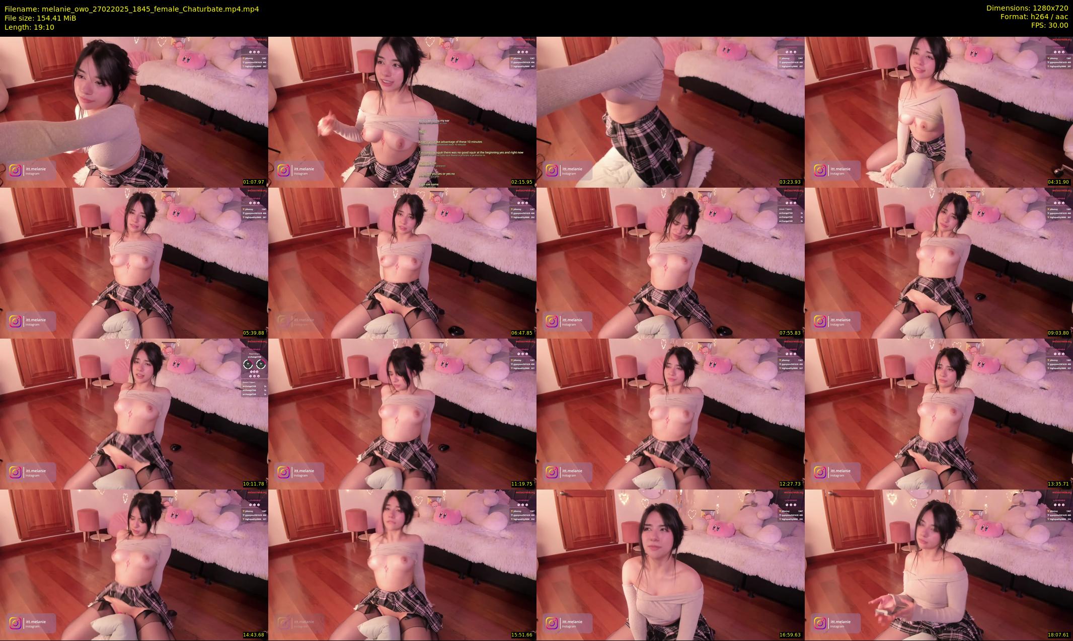 melanie_owo — 20 minute Chaturbate female cam show recording, 720p, Feb 27, 2025