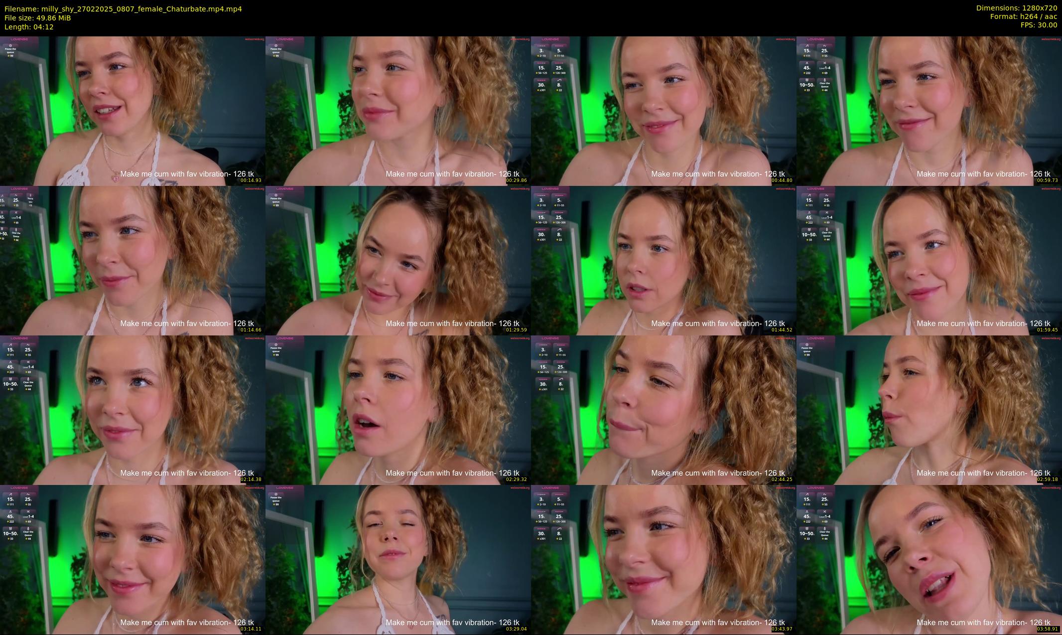 milly_shy — 5 minute Chaturbate female cam show recording, 720p, Feb 27, 2025