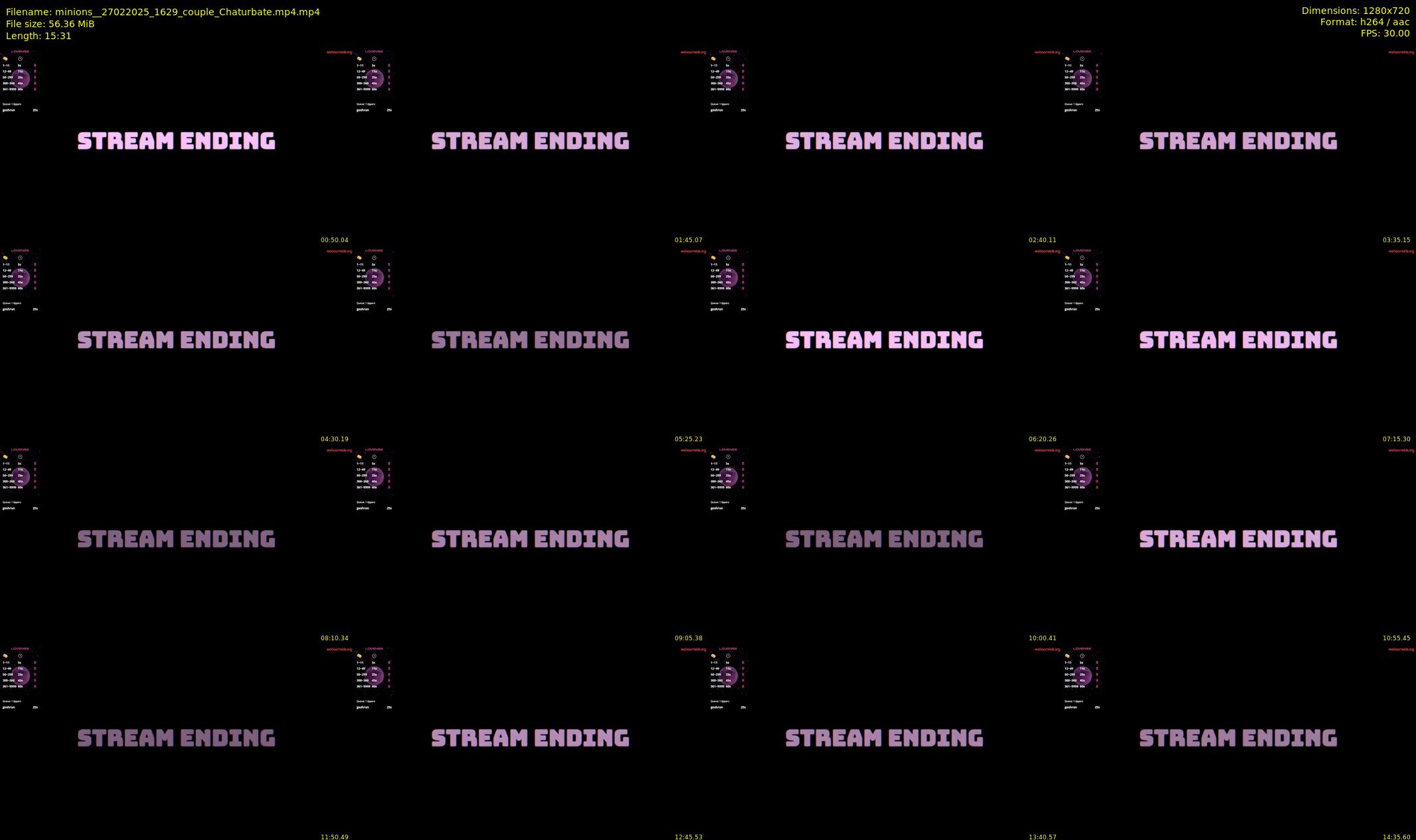 minions_ — 16 minute Chaturbate couple cam show recording, 720p, Feb 27, 2025