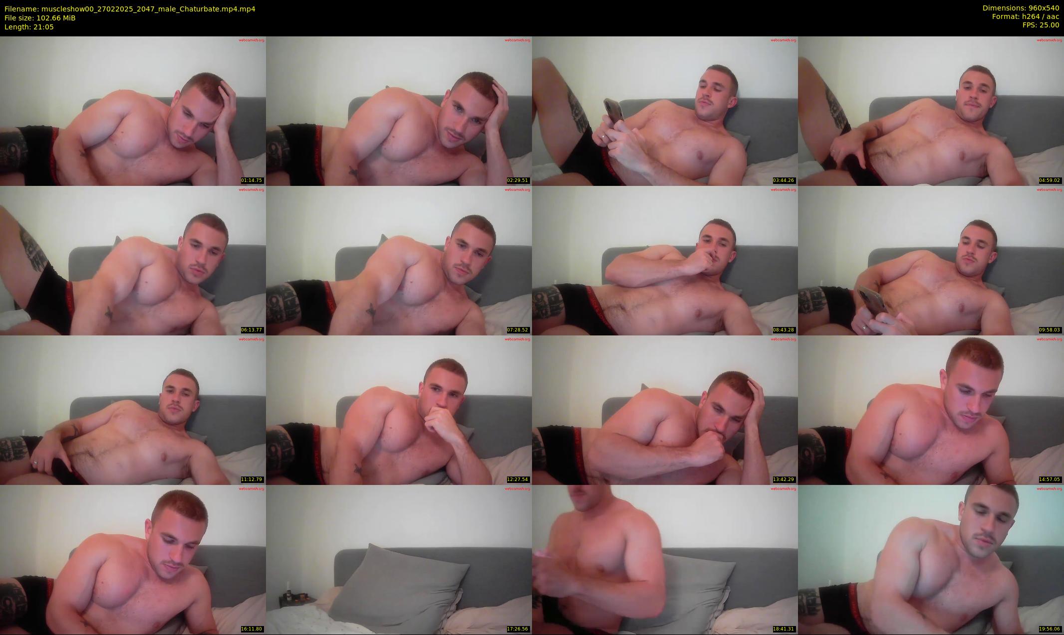 muscleshow00 — 22 minute Chaturbate male cam show recording, 480p, Feb 27, 2025