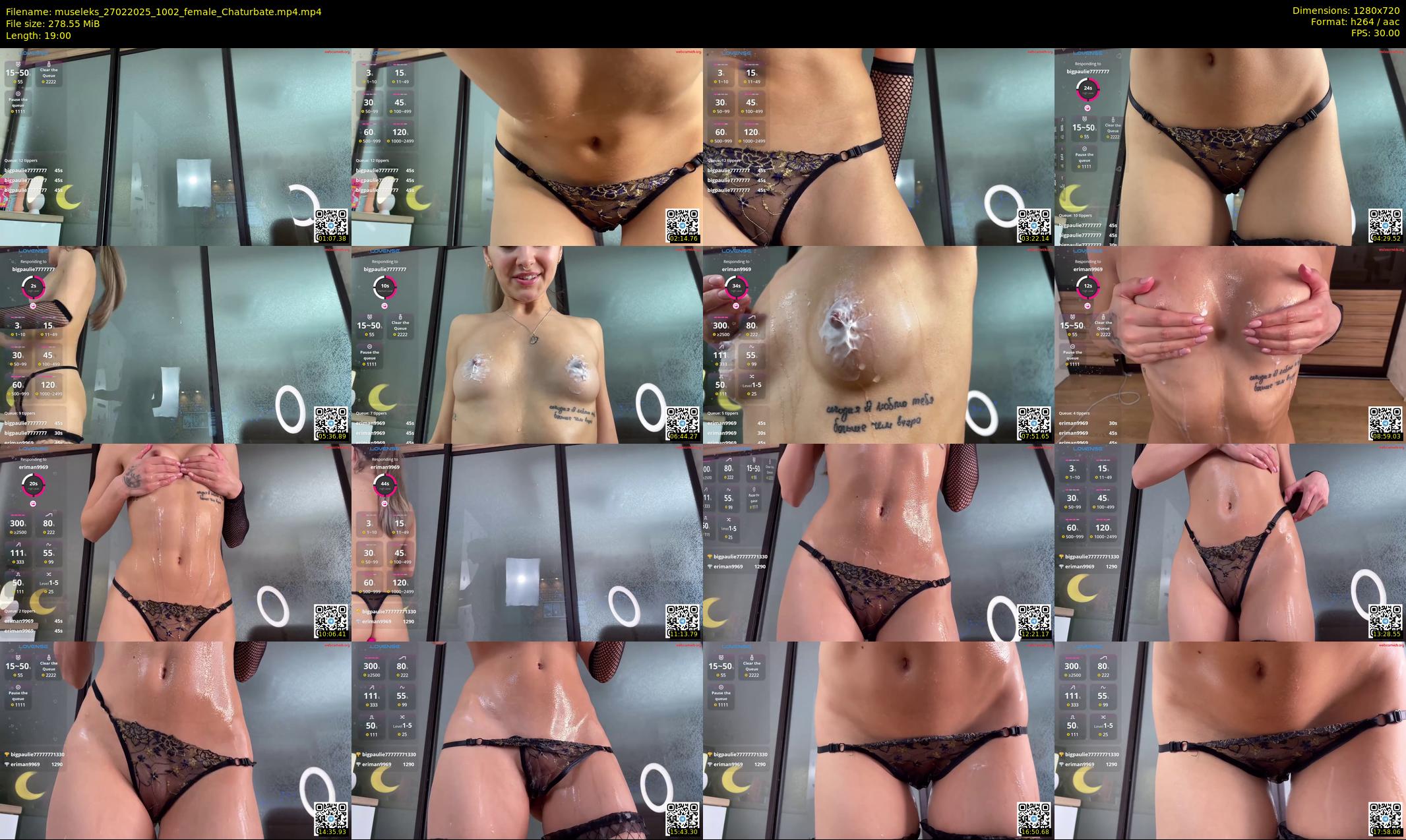 museleks — 19 minute Chaturbate female cam show recording, 720p, Feb 27, 2025