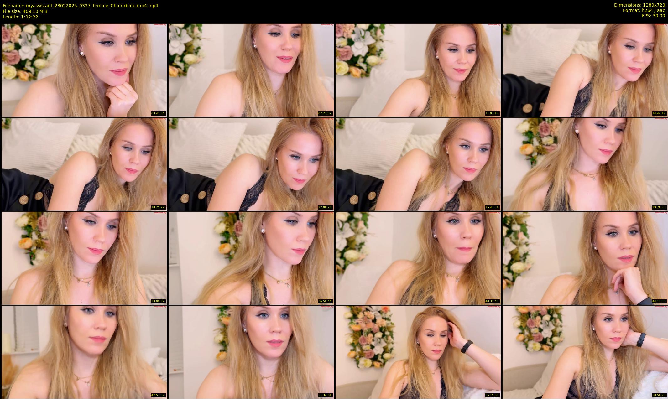 myassistant — 63 minute Chaturbate female cam show recording, 720p, Feb 28, 2025