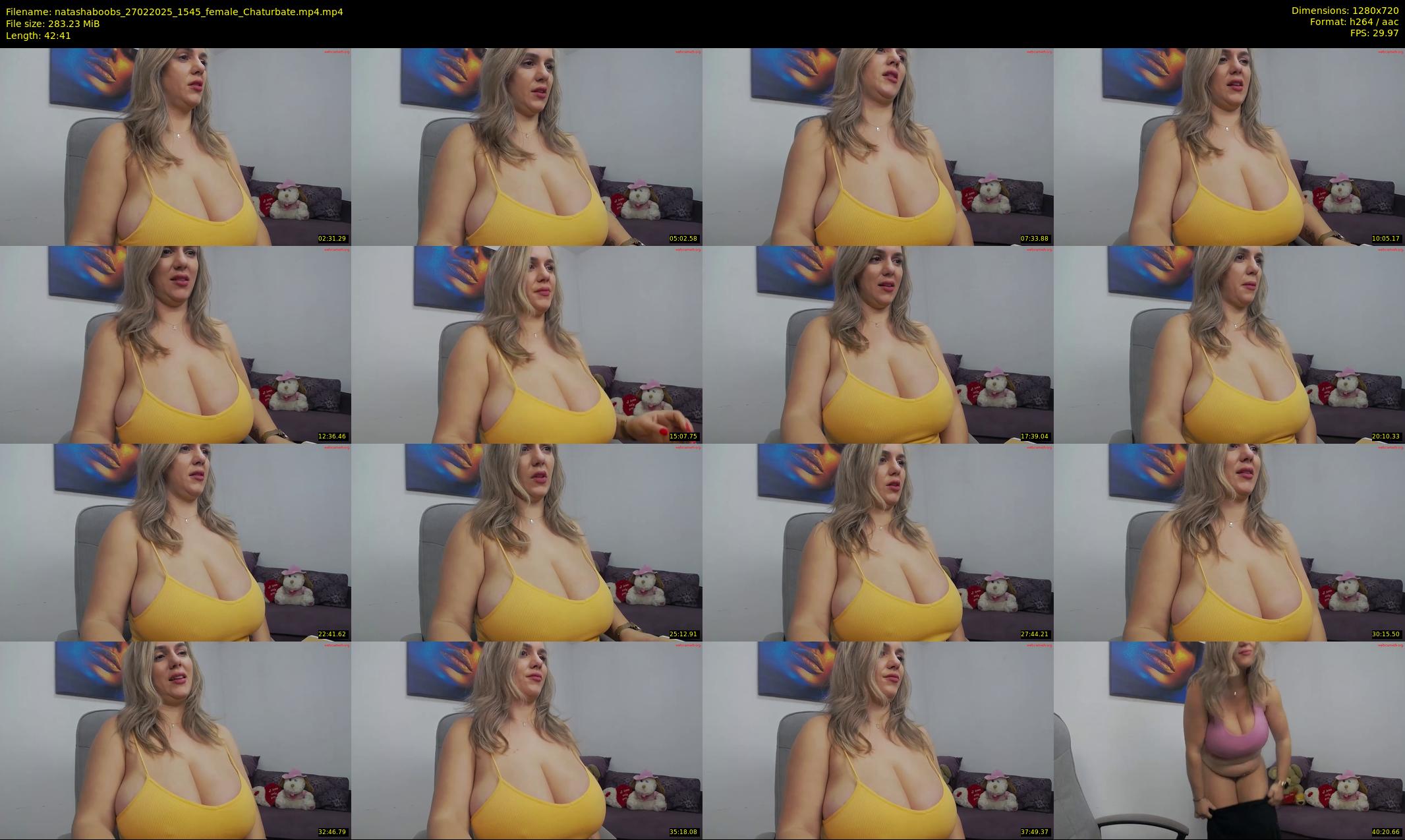 natashaboobs — 43 minute Chaturbate female cam show recording, 720p, Feb 27, 2025