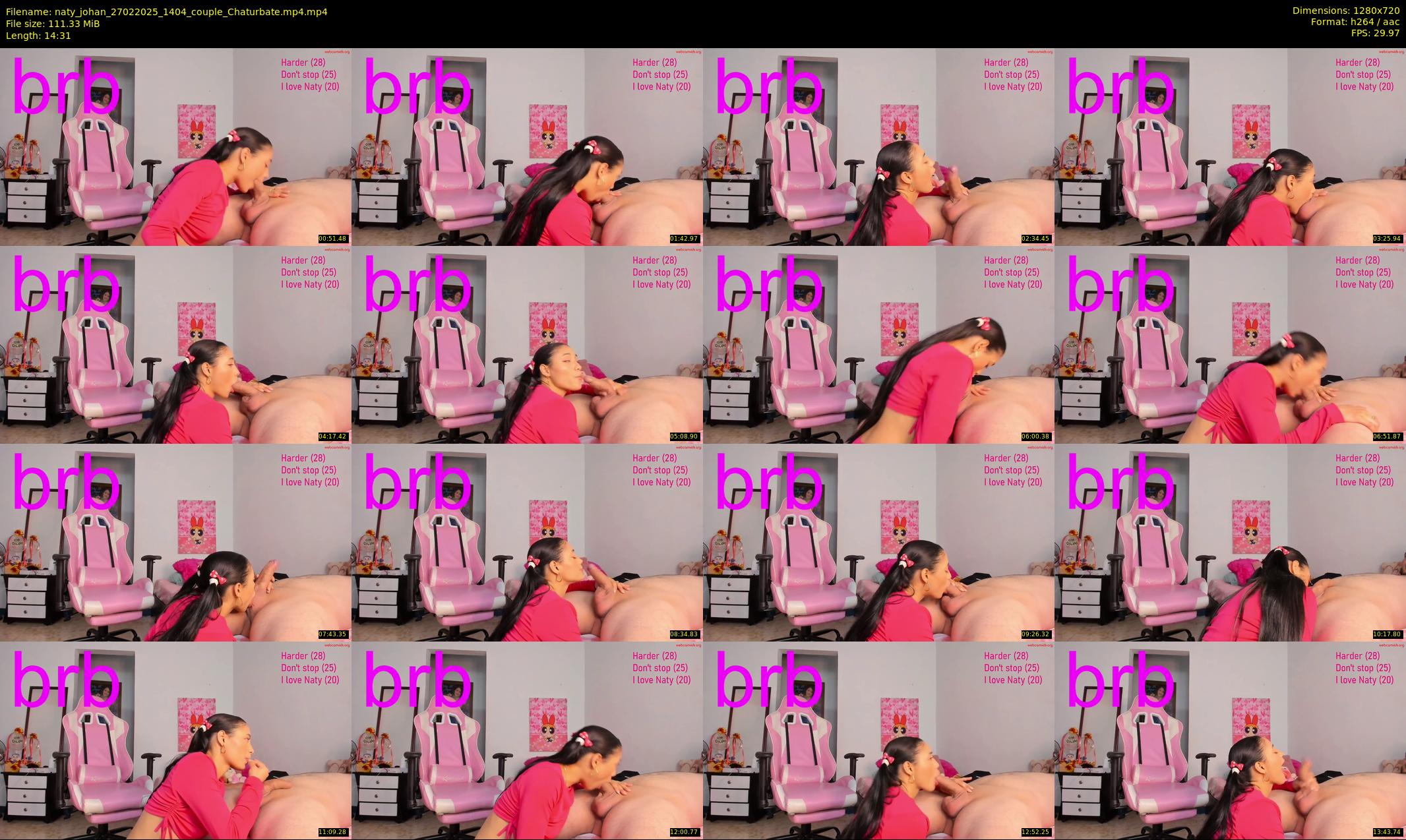 naty_johan — 15 minute Chaturbate couple cam show recording, 720p, Feb 27, 2025